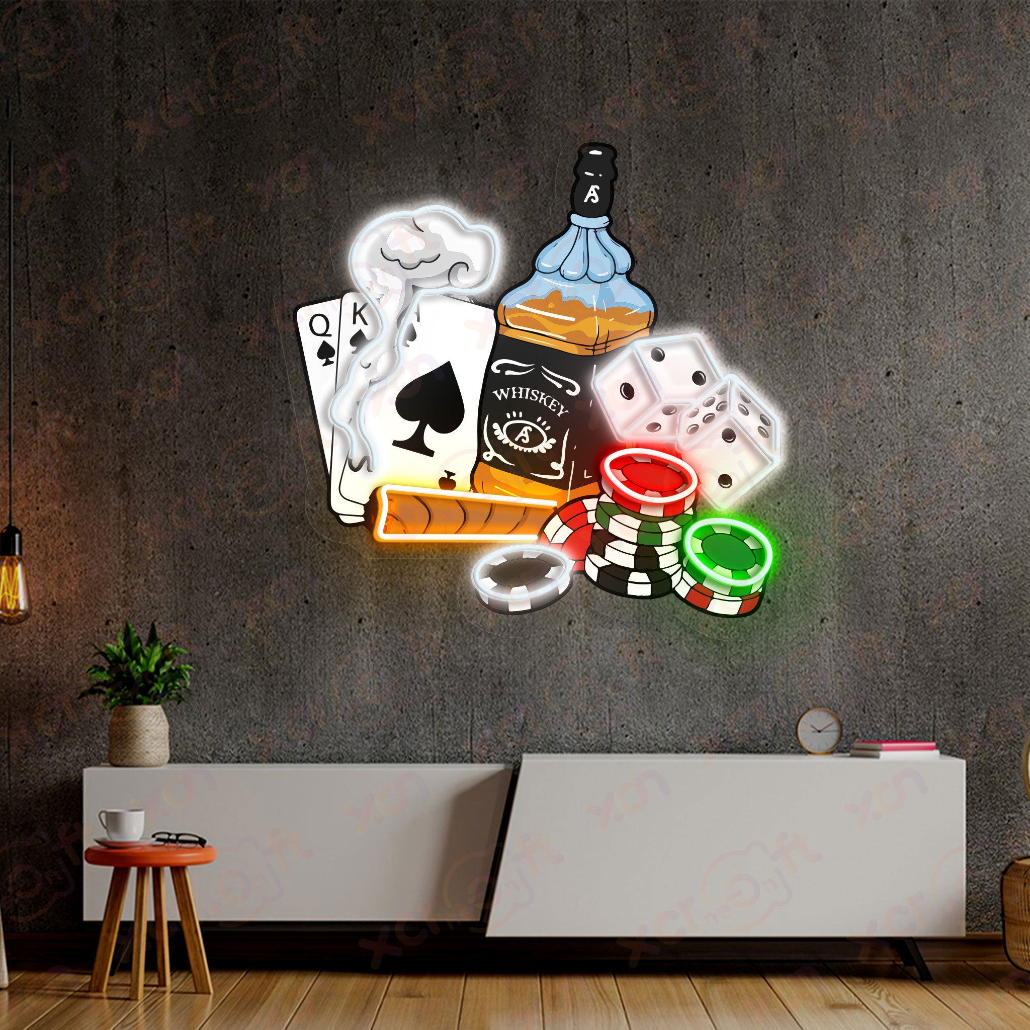Playing Poker Custom LED Neon
