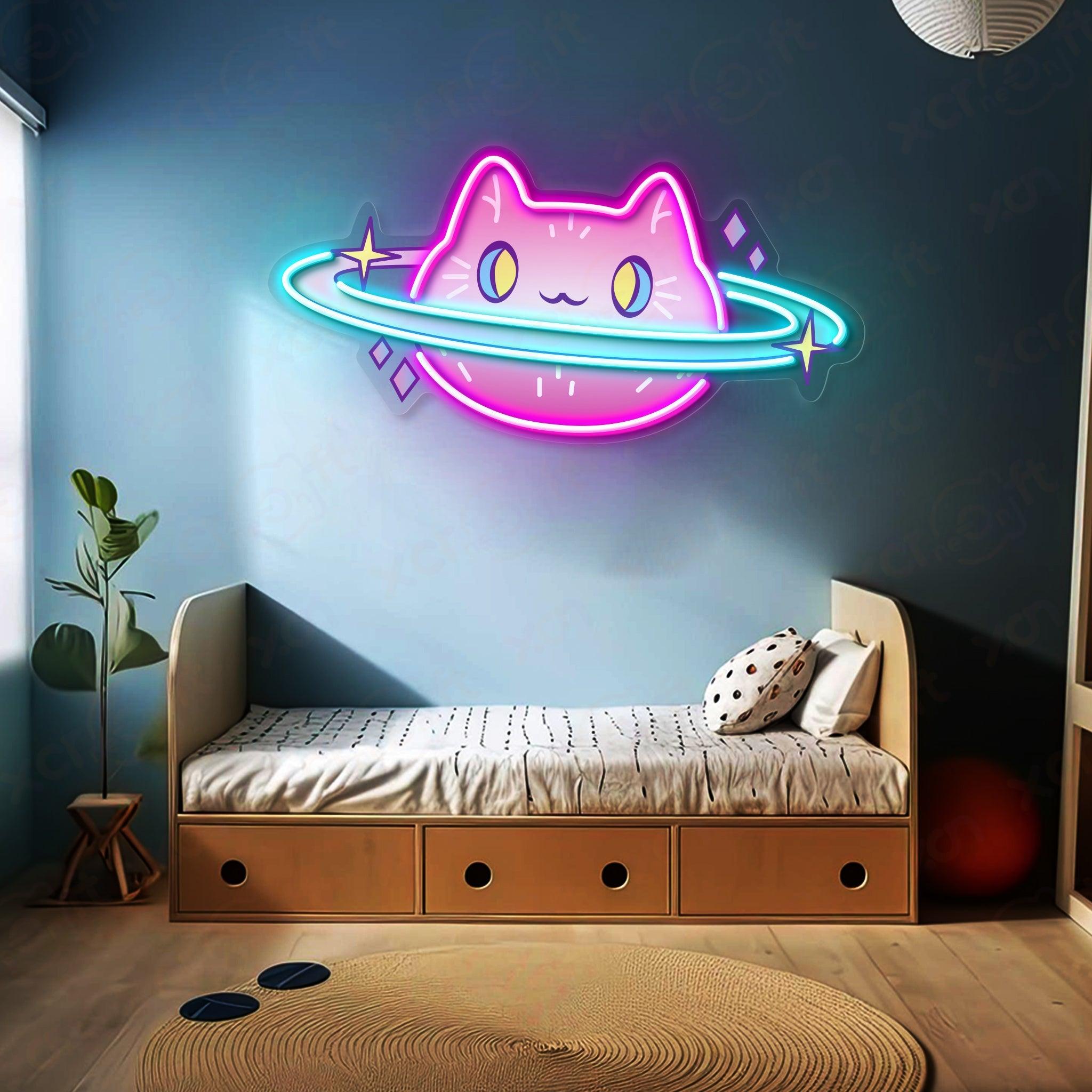 Cat Planet LED Neon Light