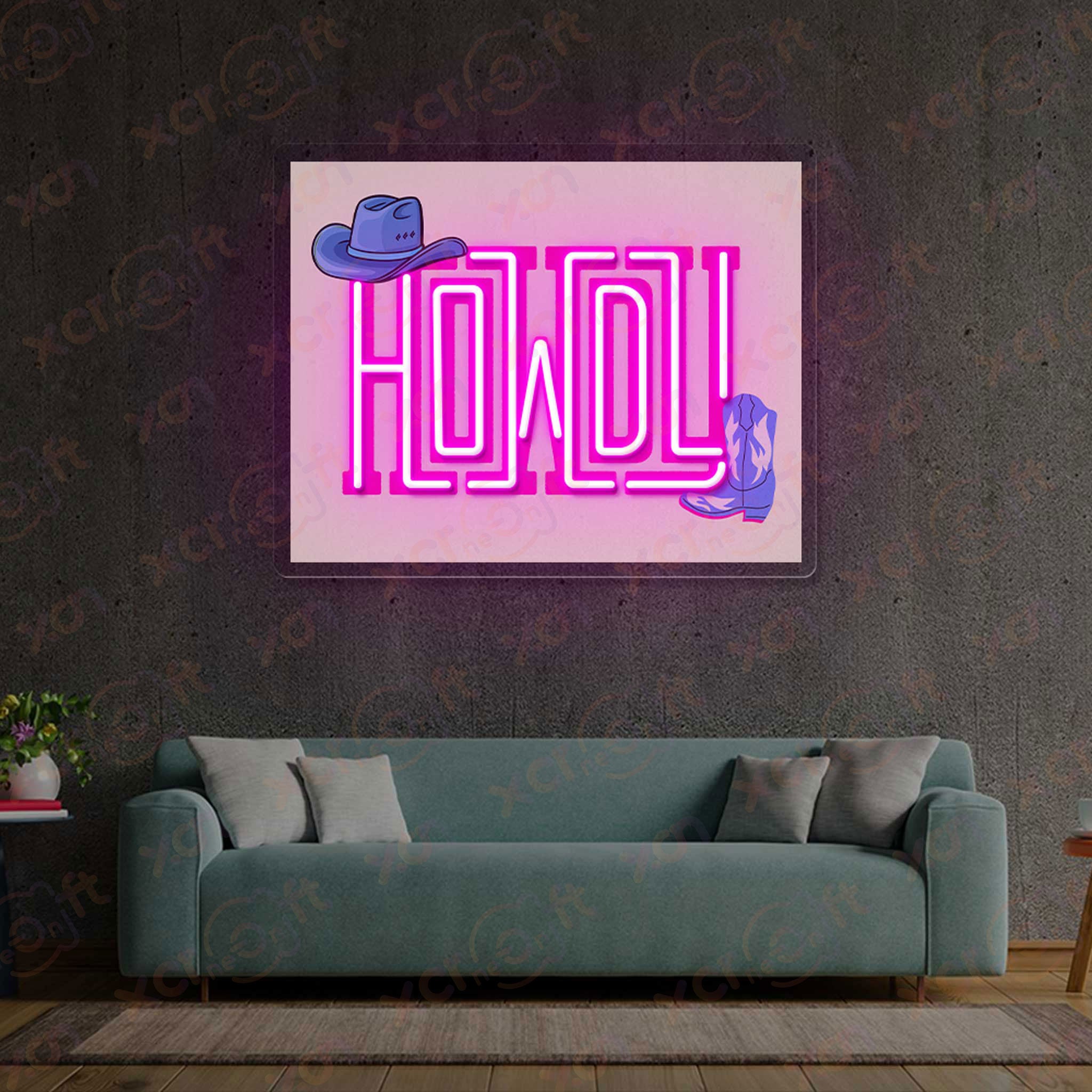 Howdy Typo UV Neon Signs