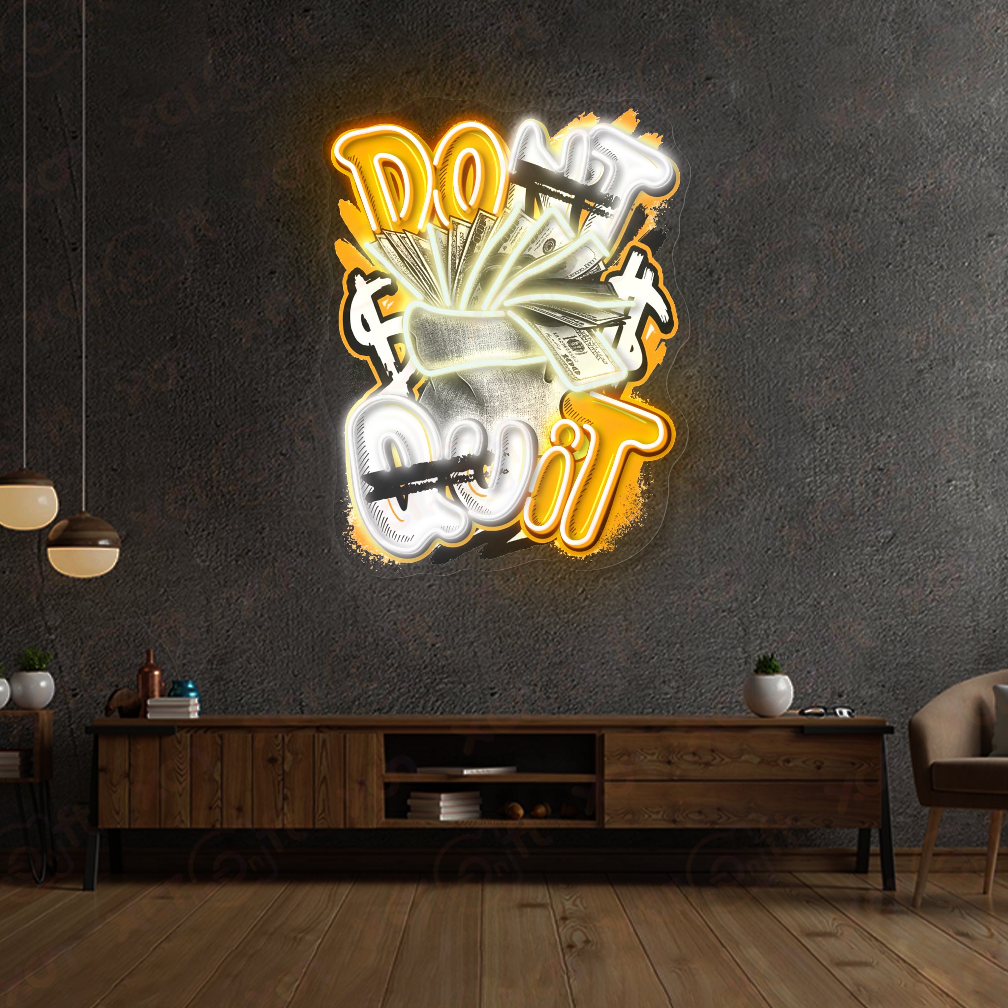 Don't Quit UV Printed Neon Sign