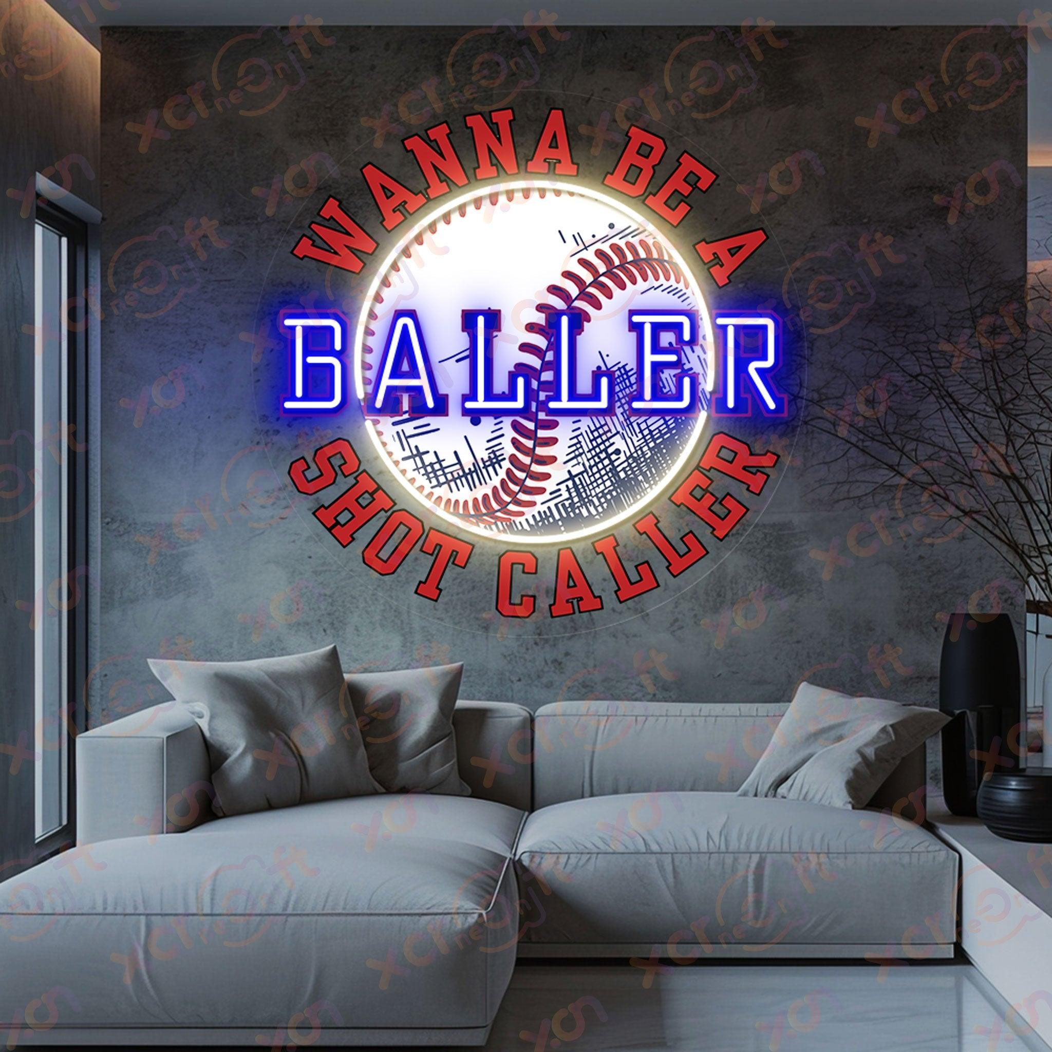 Wanna Be a Baller Neon Signs Gaming Room
