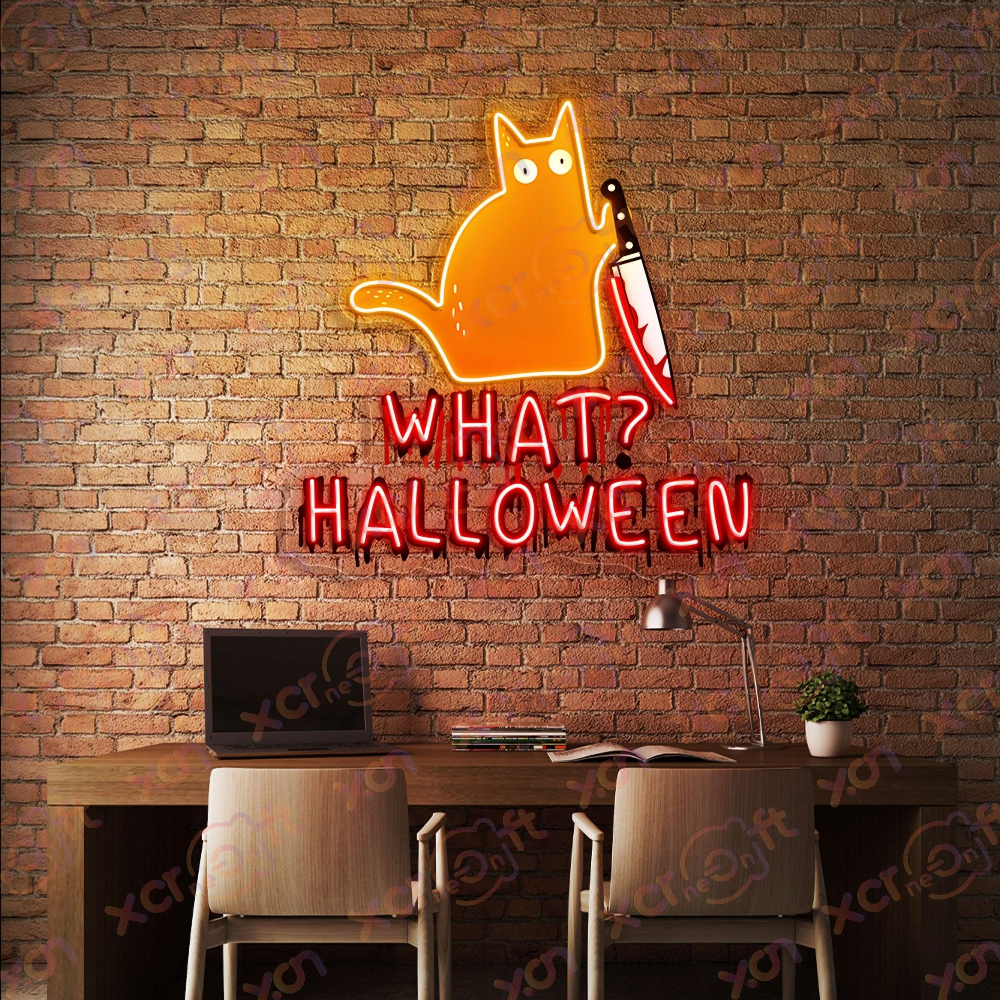 Halloween Black Cat UV Custom Neon Sign Cartoon Arts