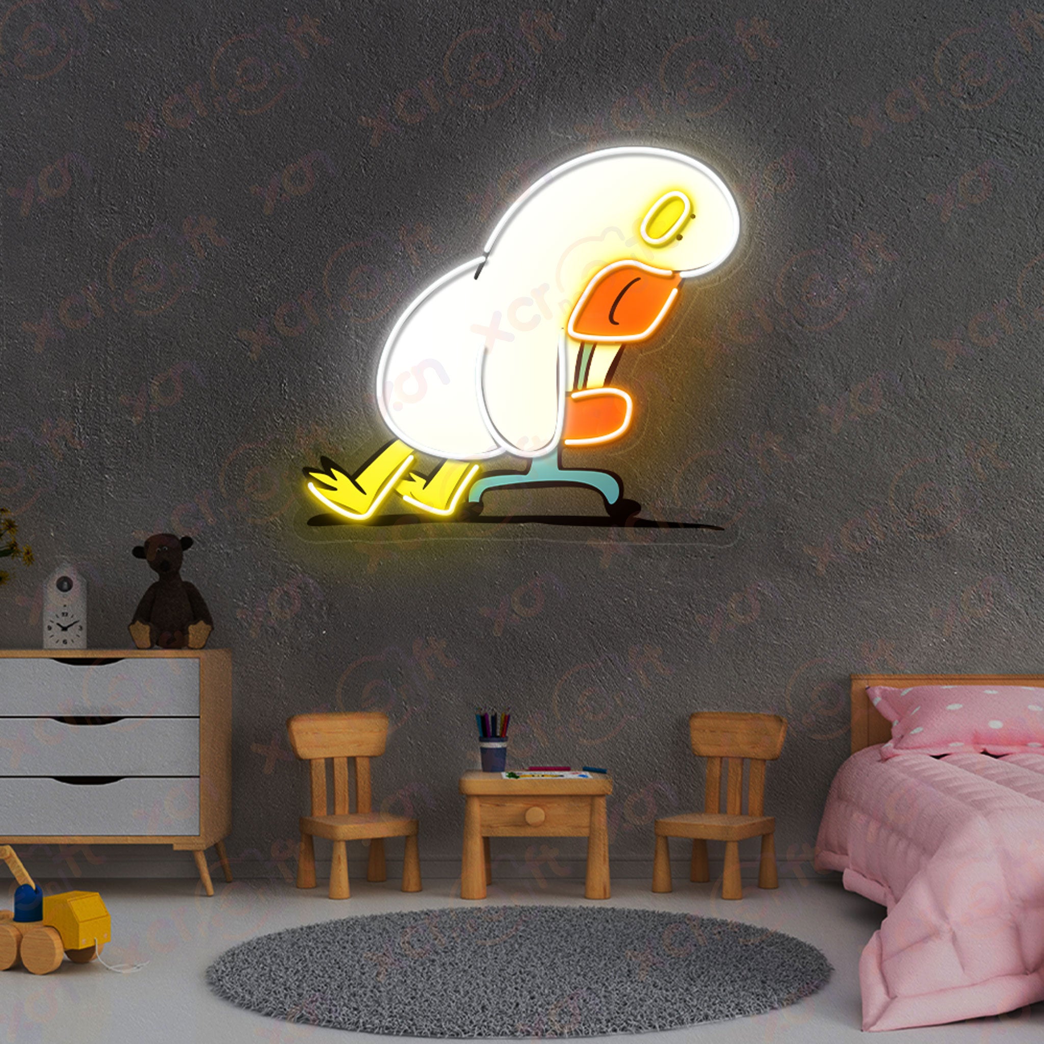 Lazy Goose UV Printed Neon Sign Funny Art