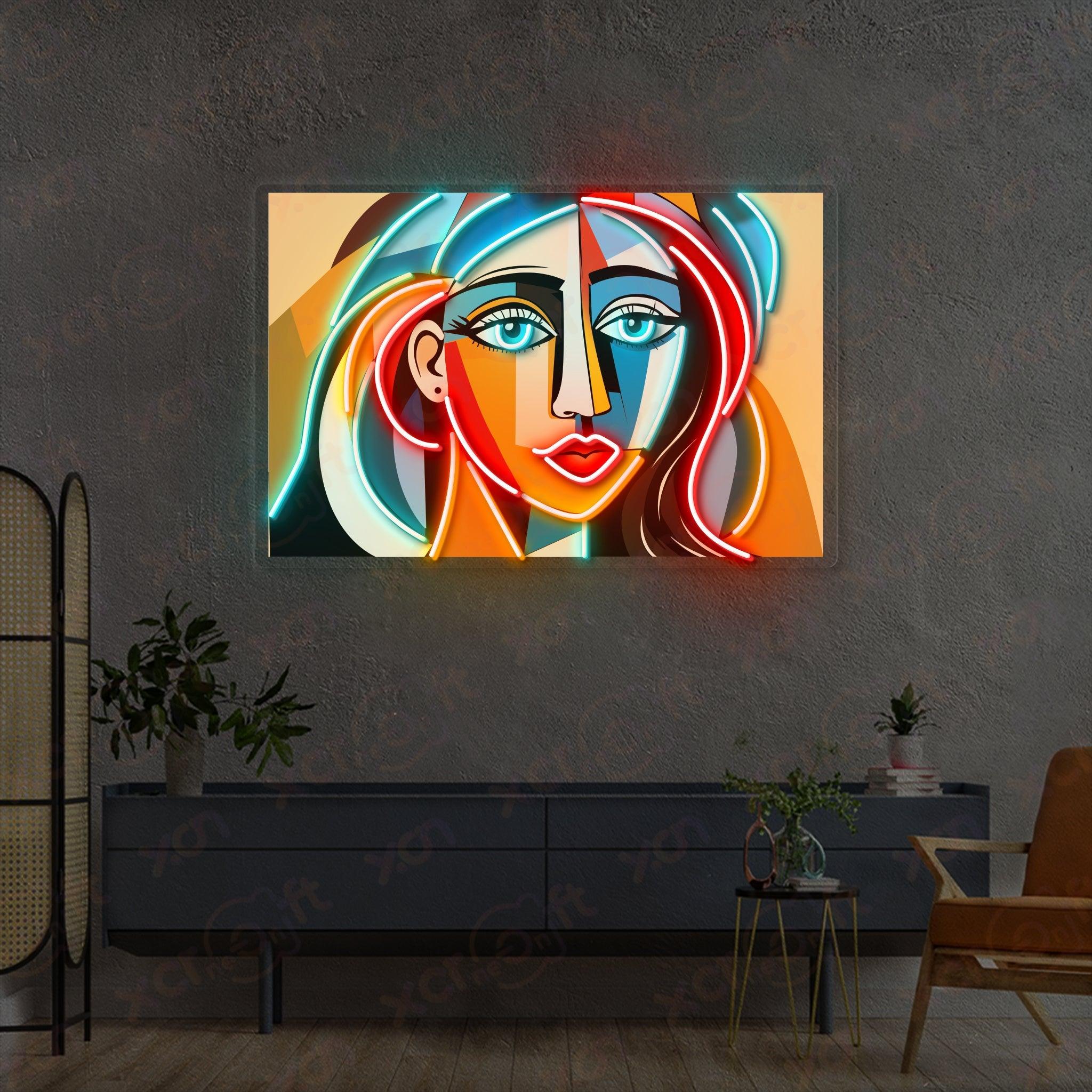 Elegant Girl Art Neon Signs Decoration