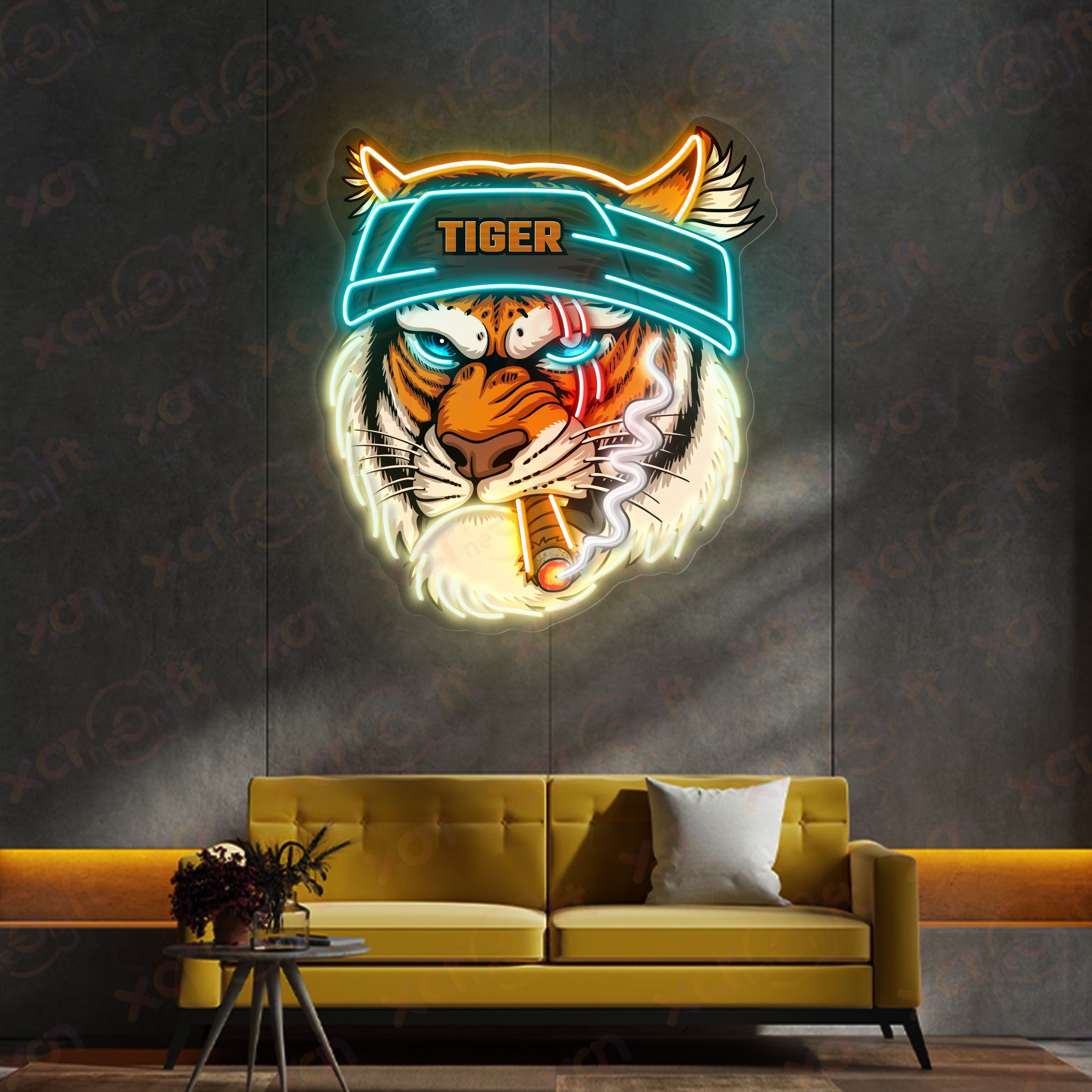 Tiger Wear Headbands UV Printed Neon Light