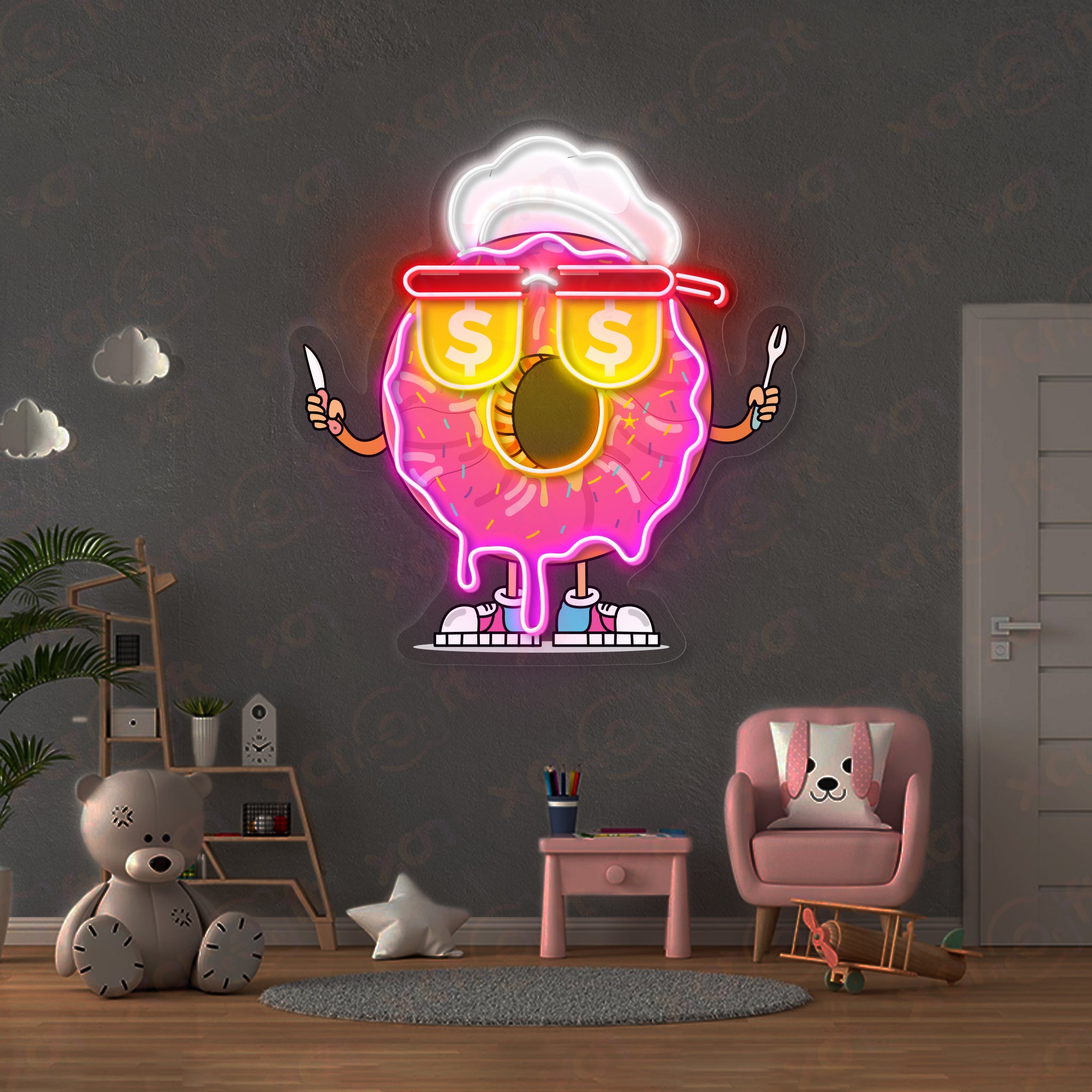 Donut Logo LED Neon Light