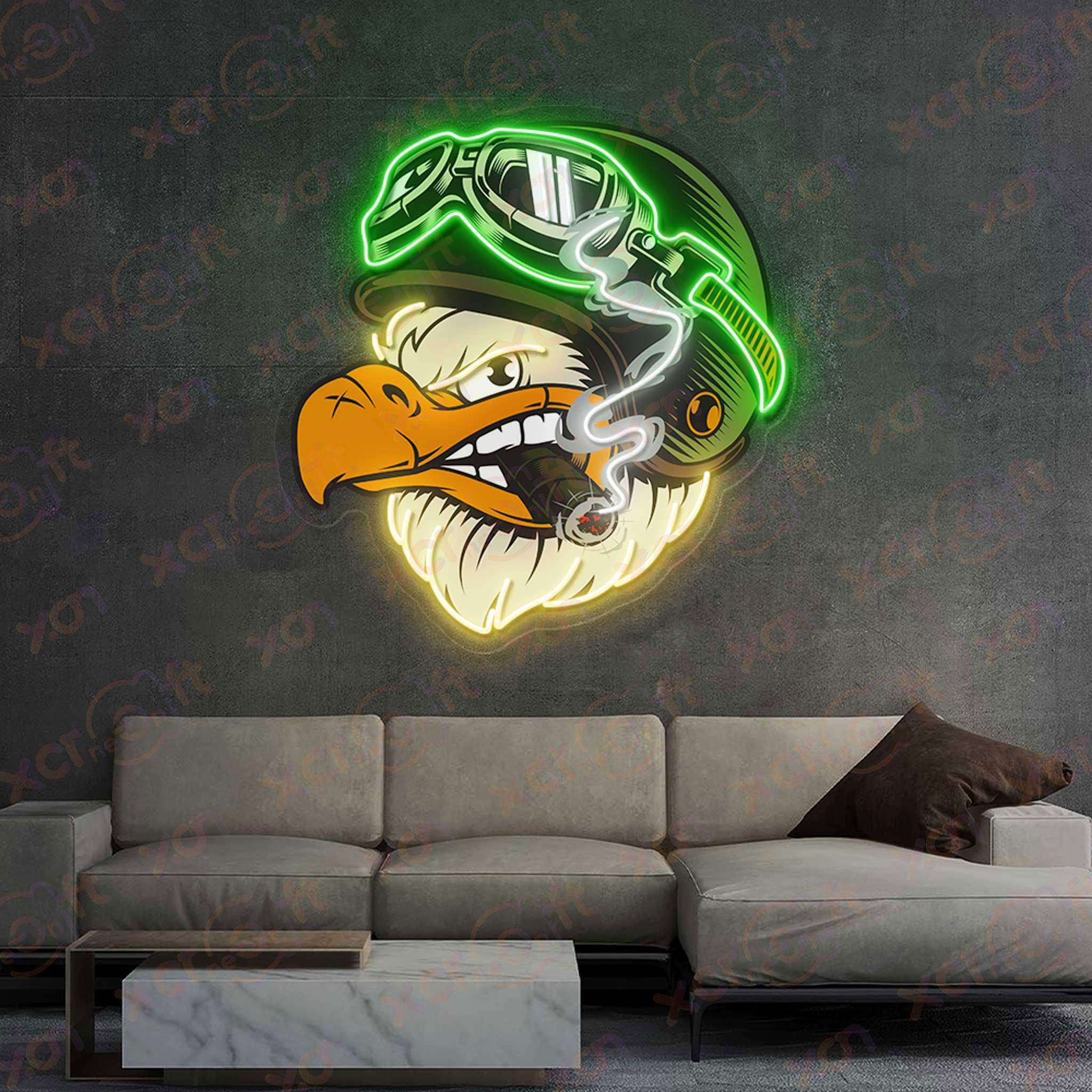 Cool Eagle Biker Durable Neon Light Decorations