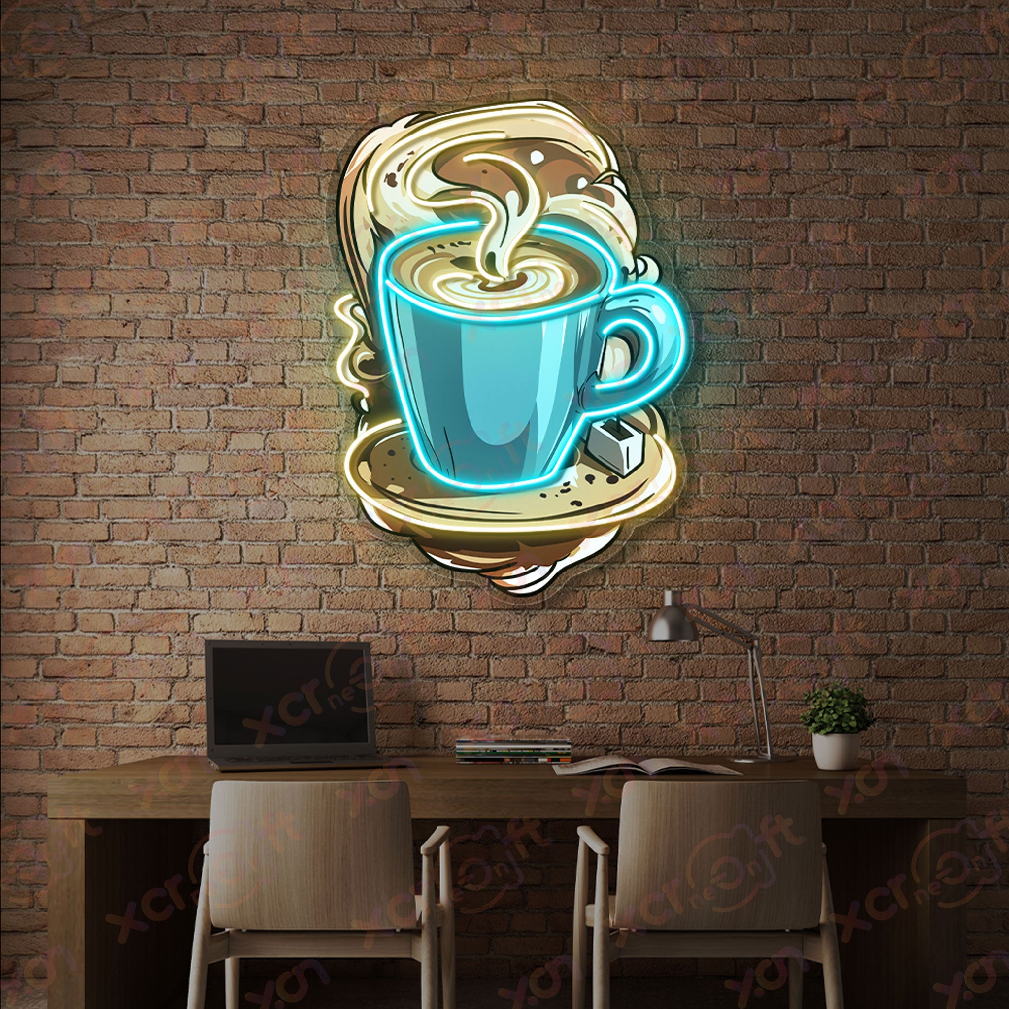 A Cup of Coffe Printed Neon Signs Chill Vibe Decor