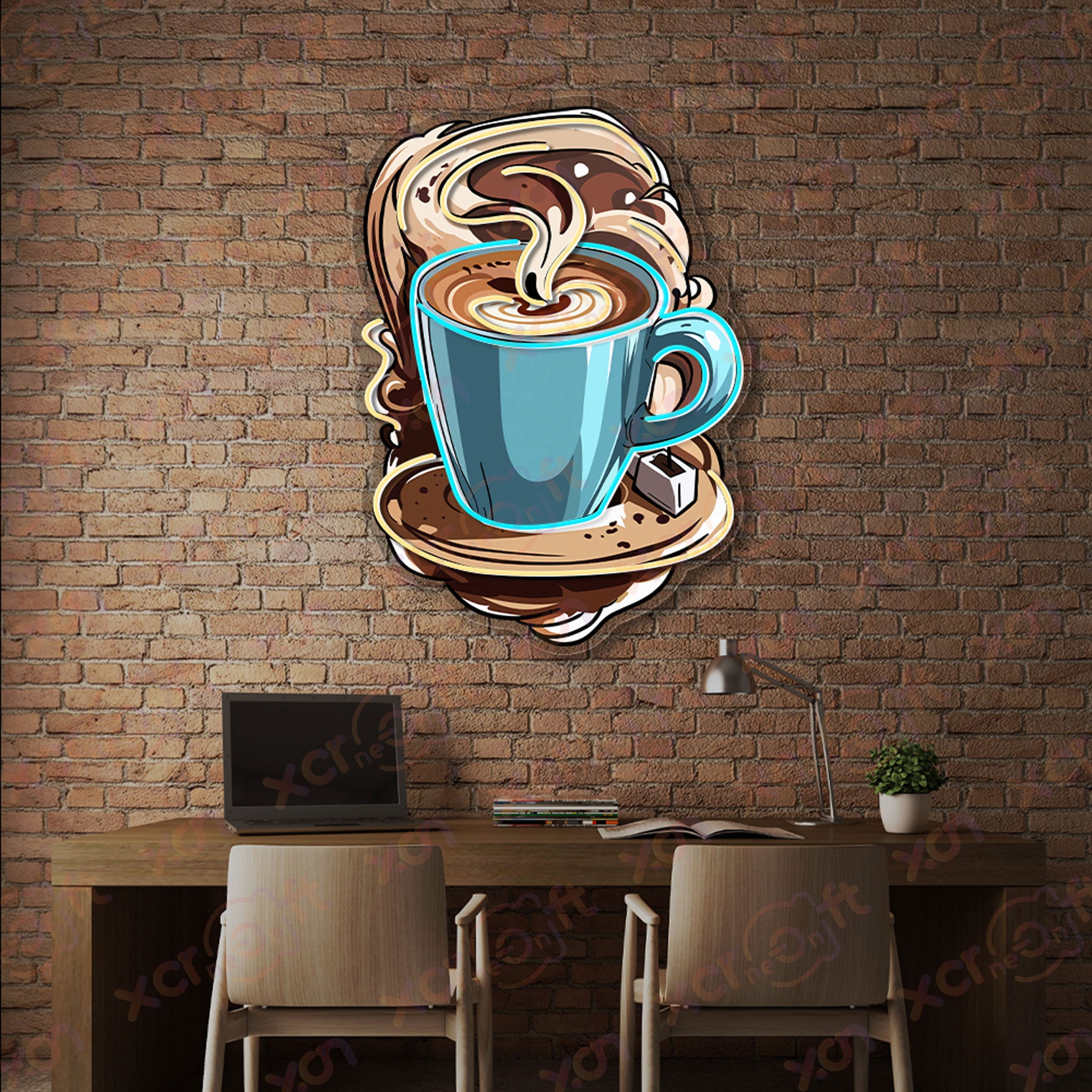 A Cup of Coffe Printed Neon Signs Chill Vibe Decor