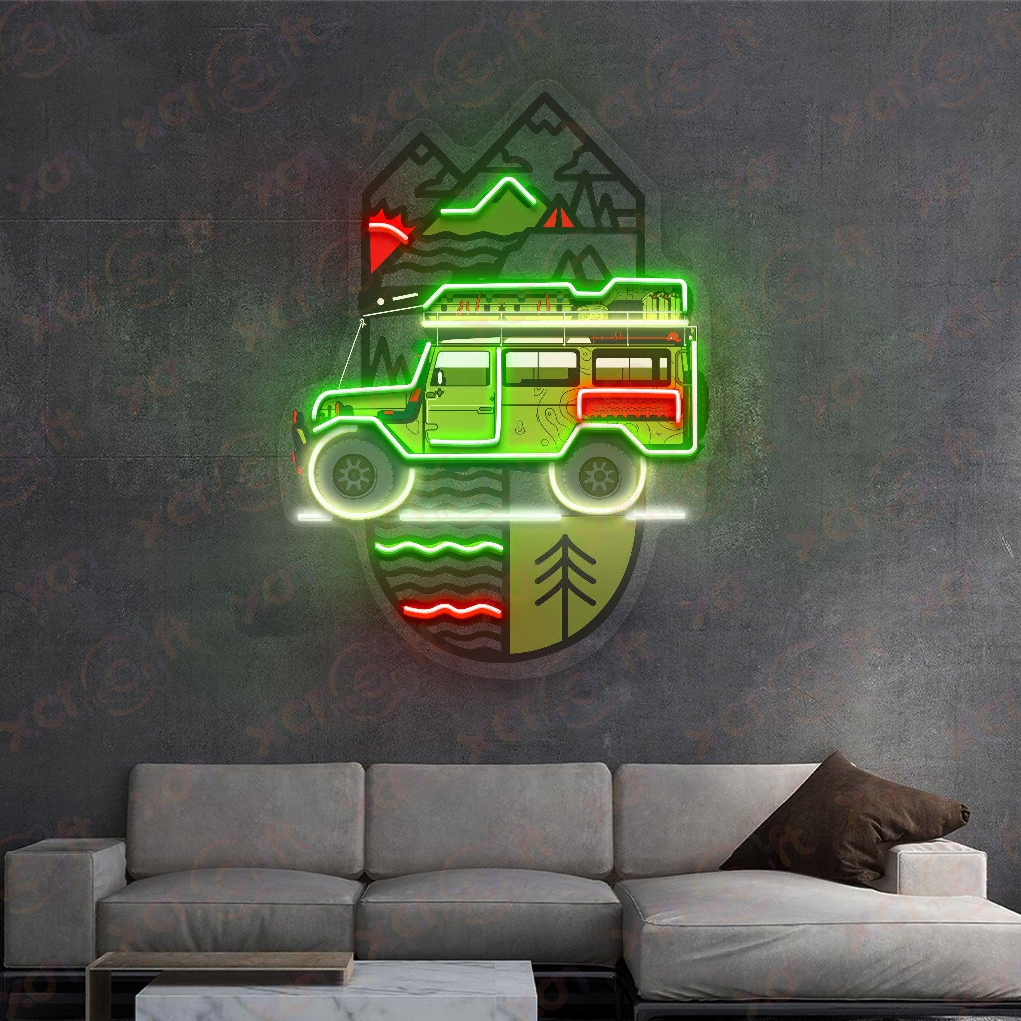Camper Van Neon Sign Traveling Car Wall Decor