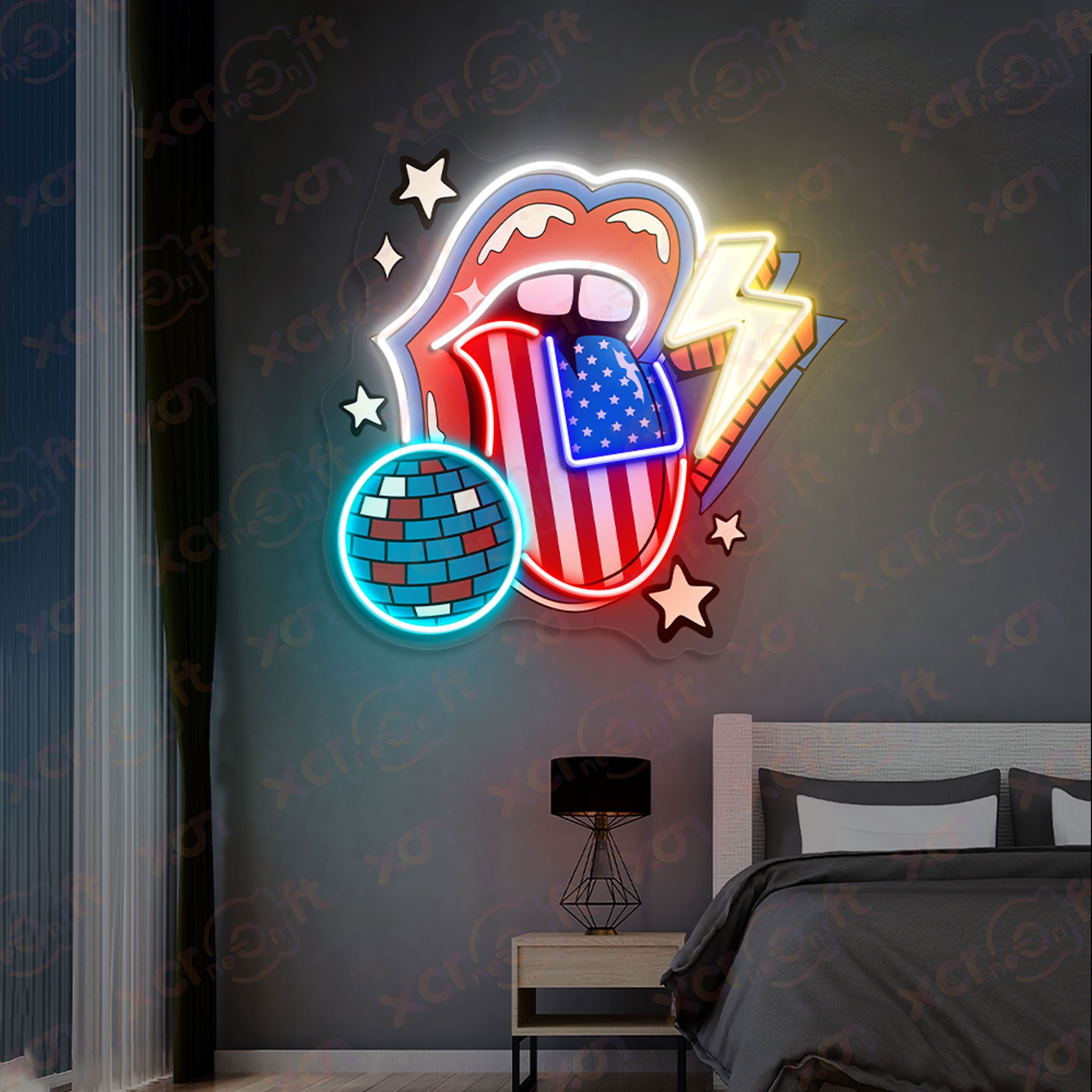 Patriot Retro Neon Signs Art Patriotic Decorating Wall