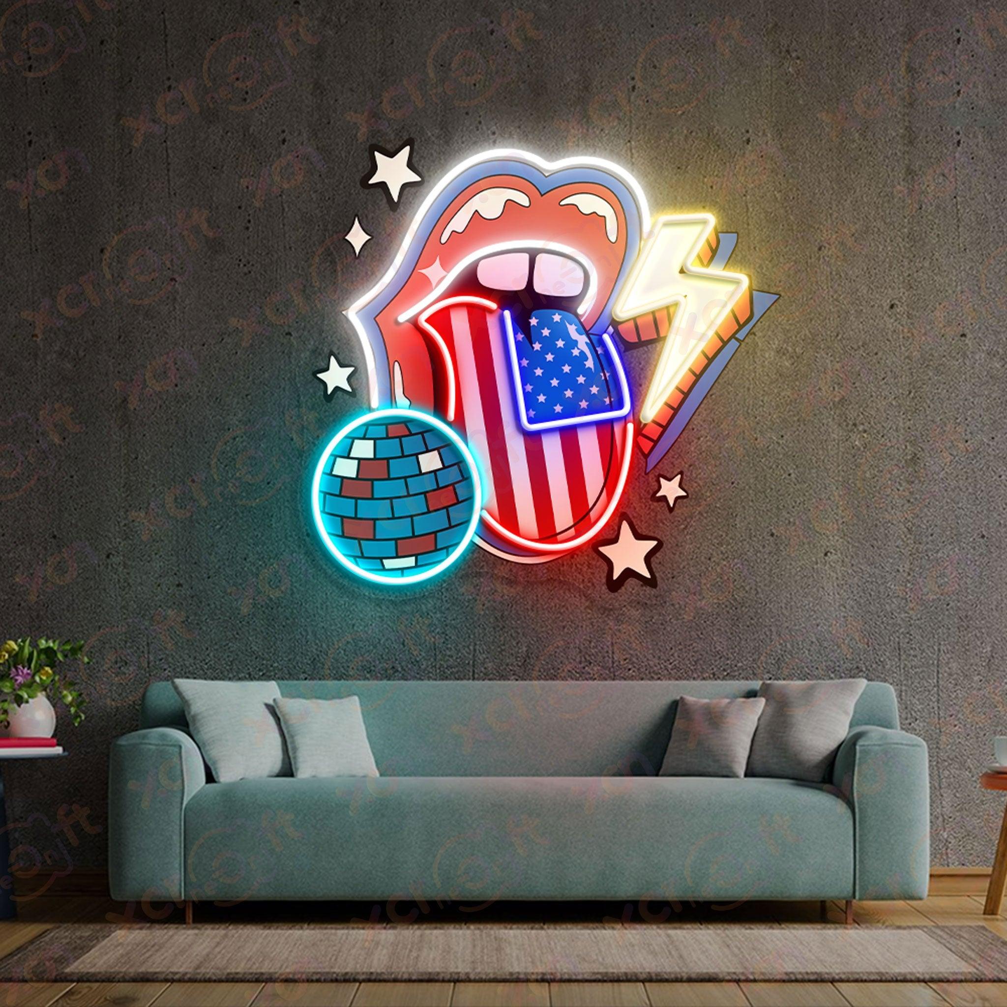 Patriot Retro Neon Signs Art Patriotic Decorating Wall