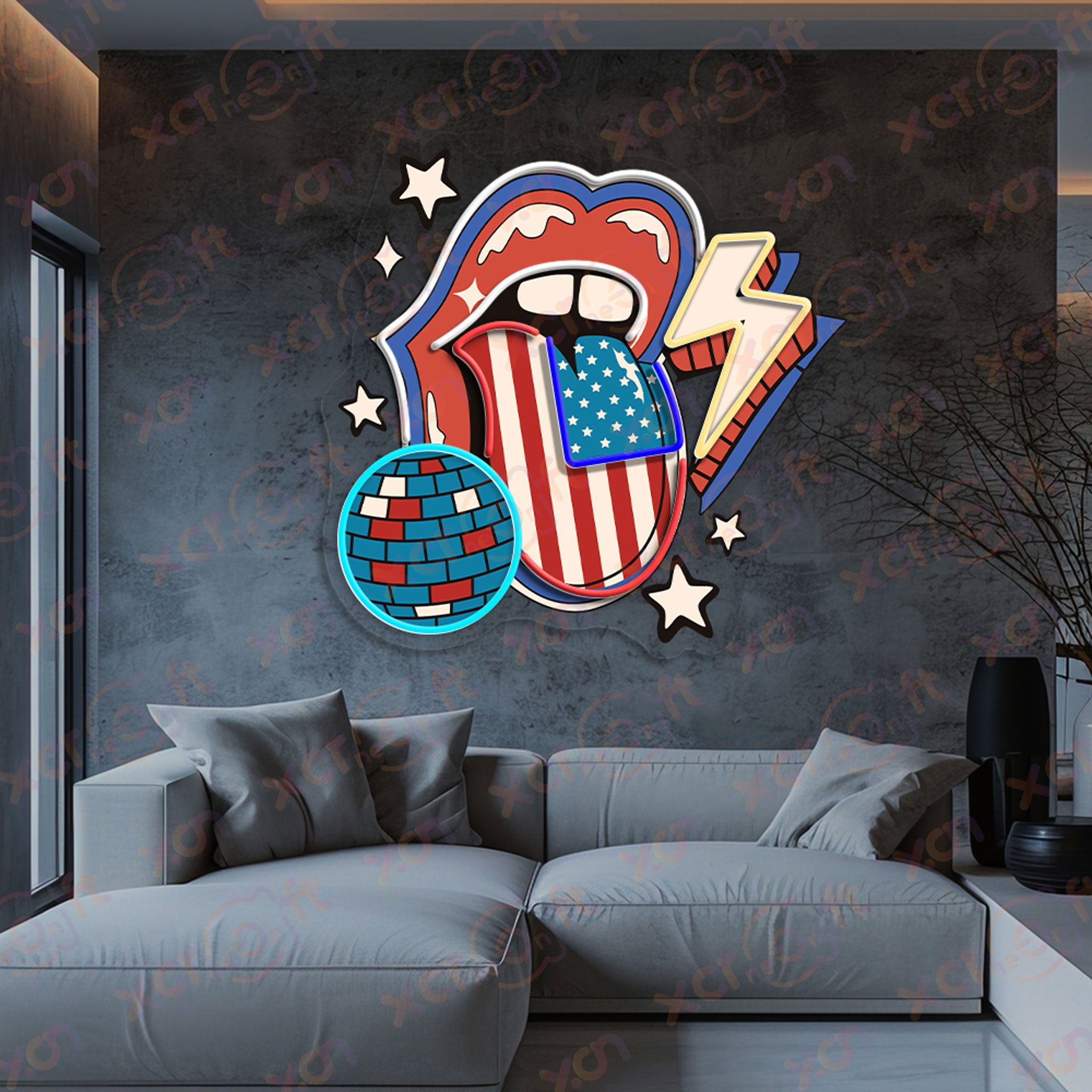 Patriot Retro Neon Signs Art Patriotic Decorating Wall
