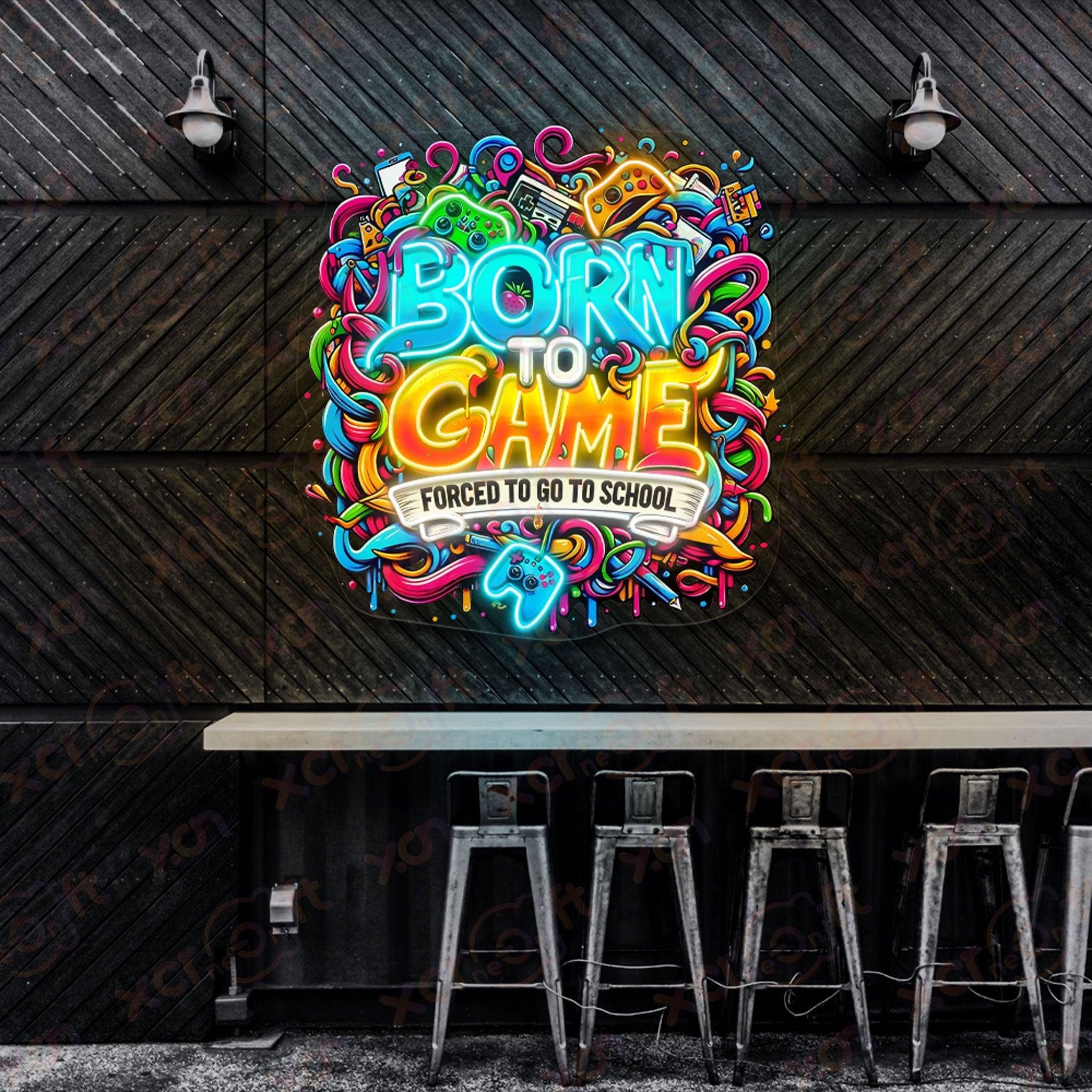 Born To Game Neon Signs Art Gaming Decoration