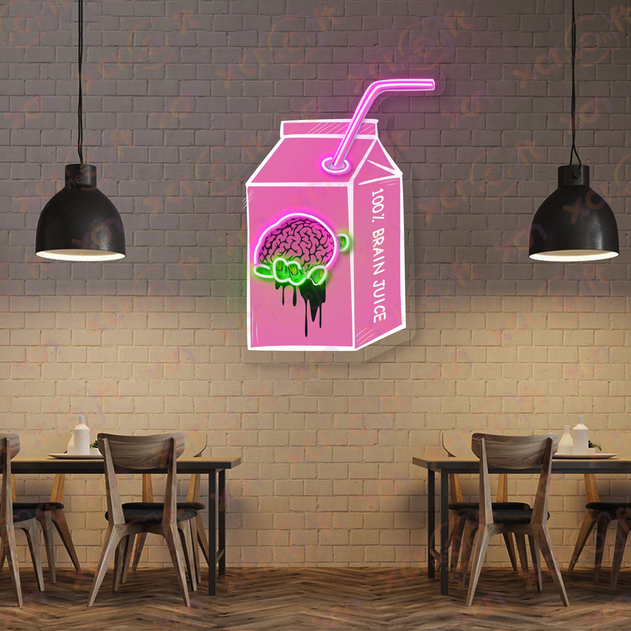 Brain Juice Halloween Neon Signs Decoration