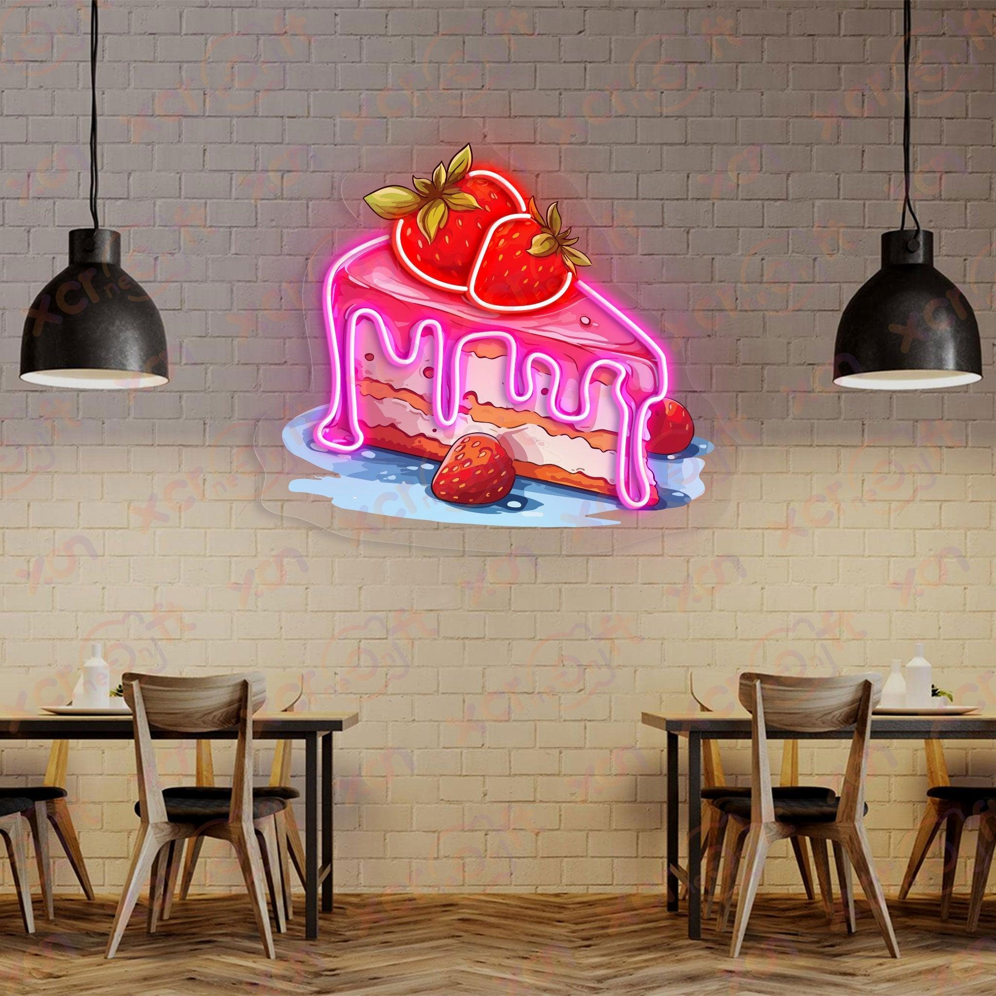 Sweet Cake for Kids Room Neon Wall Art