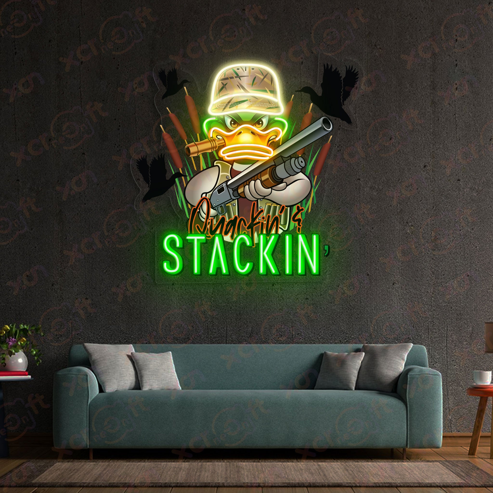 Duck Hunting Neon Wall Art Lights for Room