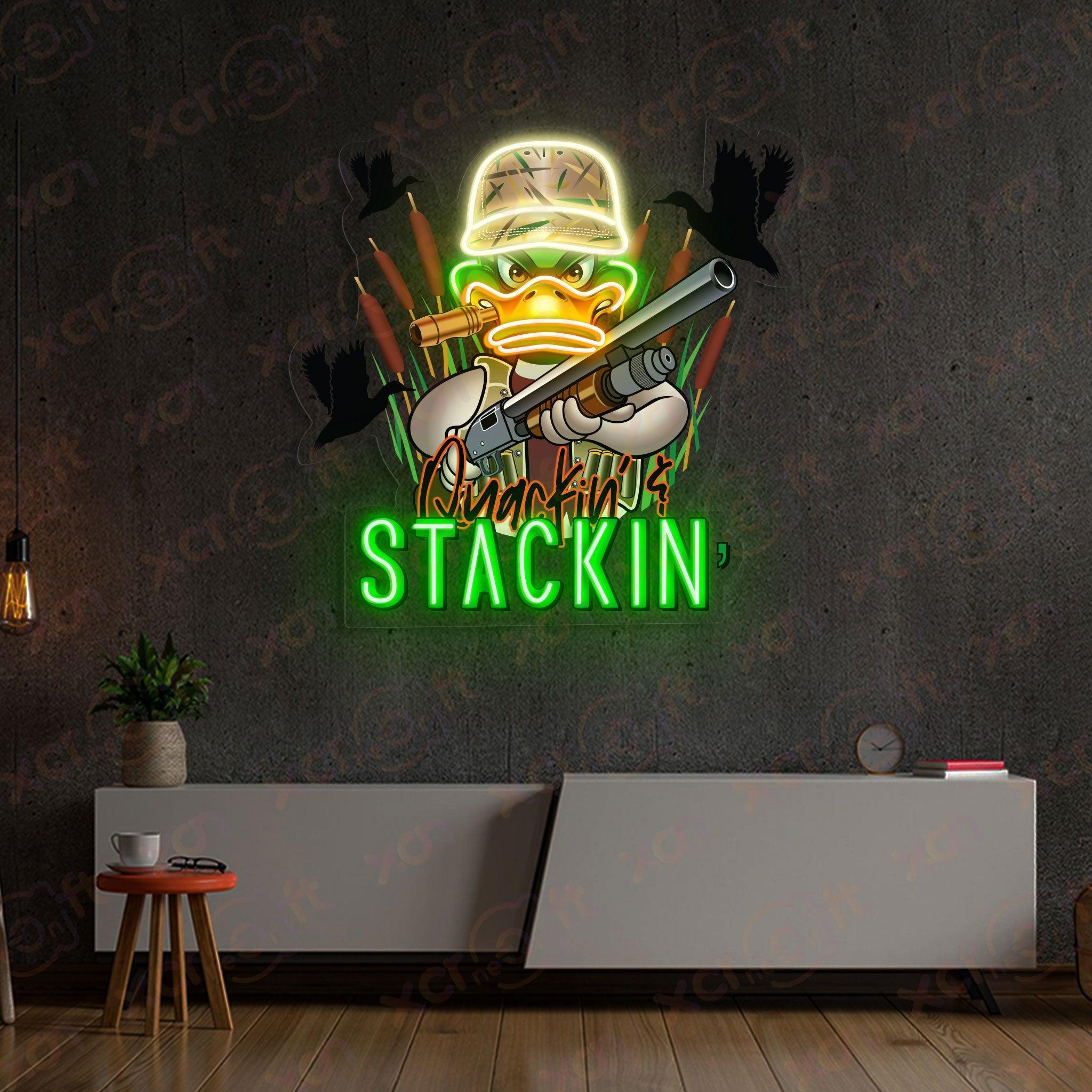 Duck Hunting Neon Wall Art Lights for Room