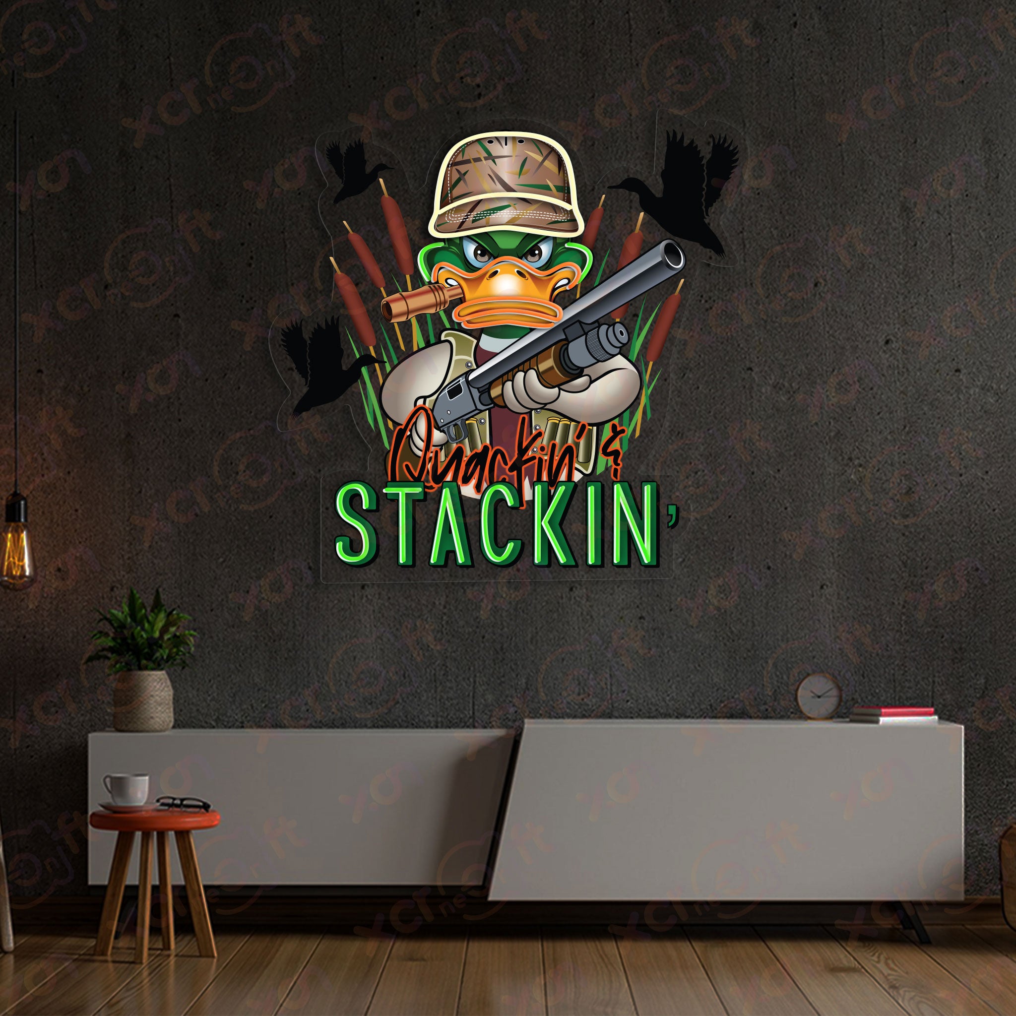 Duck Hunting Neon Wall Art Lights for Room
