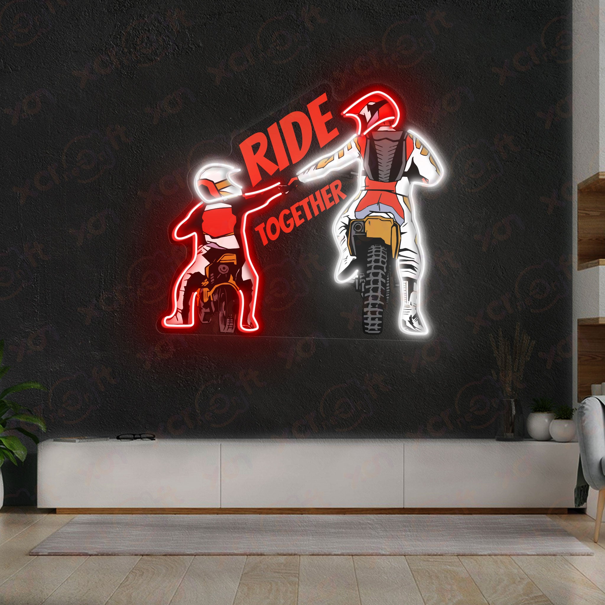 Ride Together UV Neon Signs Graphic Art