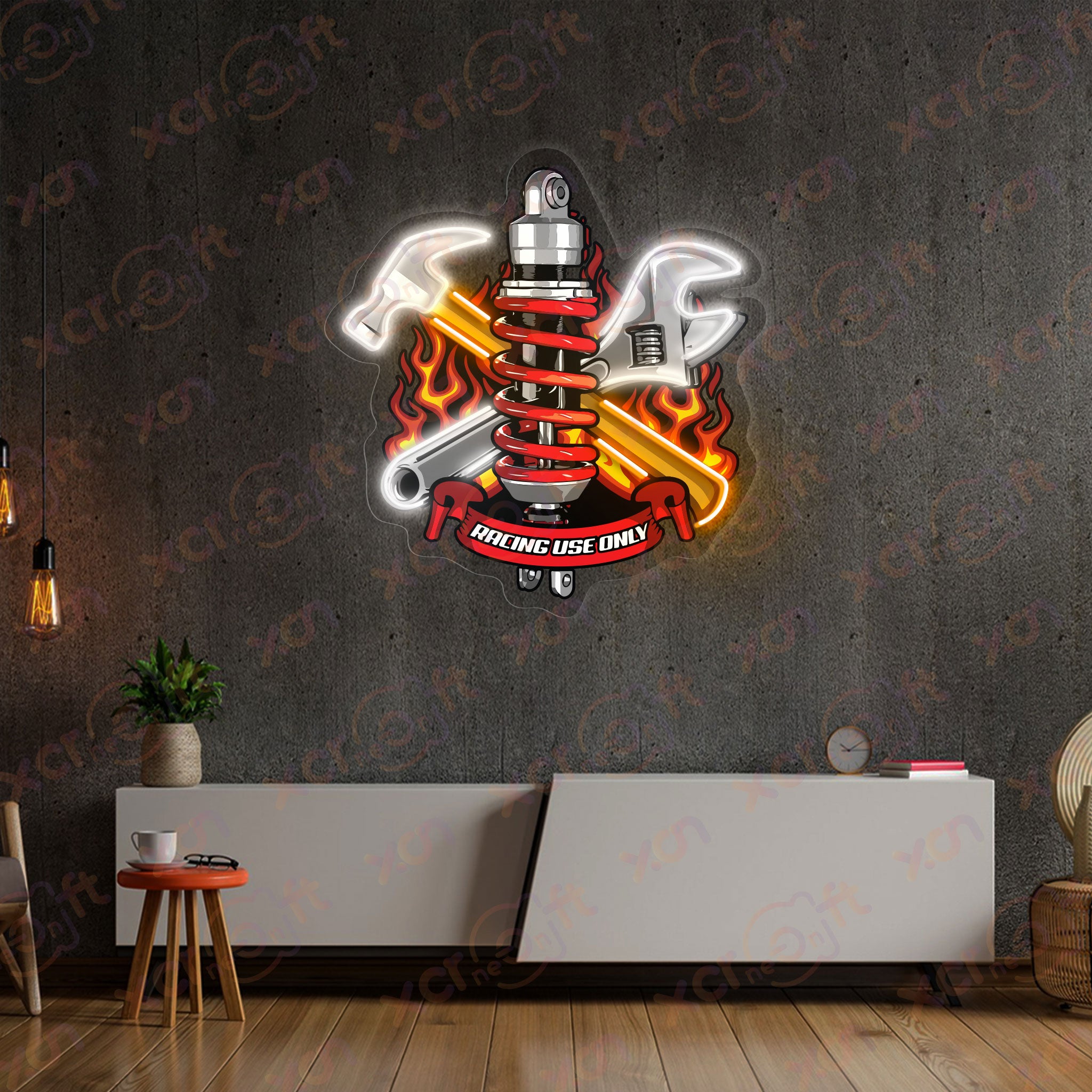 Shockbreaker Neon Wall Art Car Shop Decor