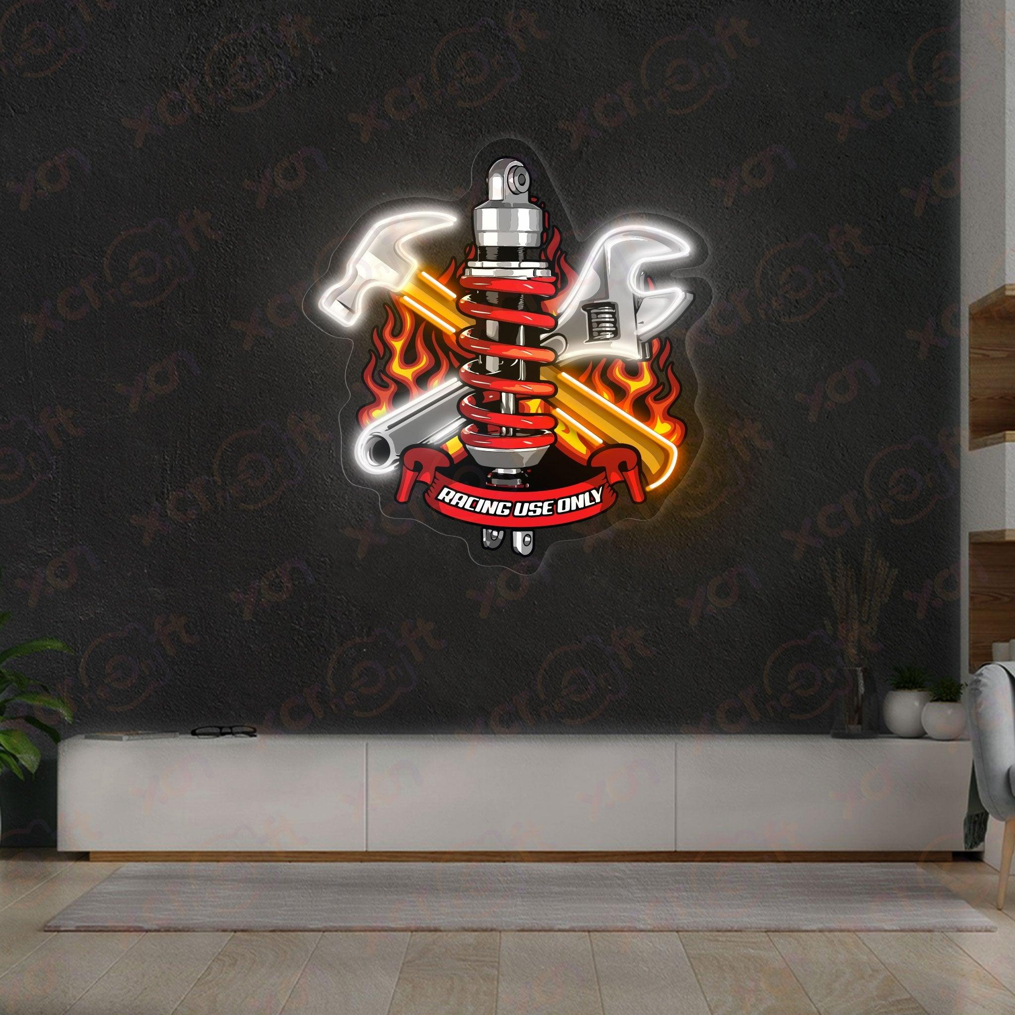 Shockbreaker Neon Wall Art Car Shop Decor