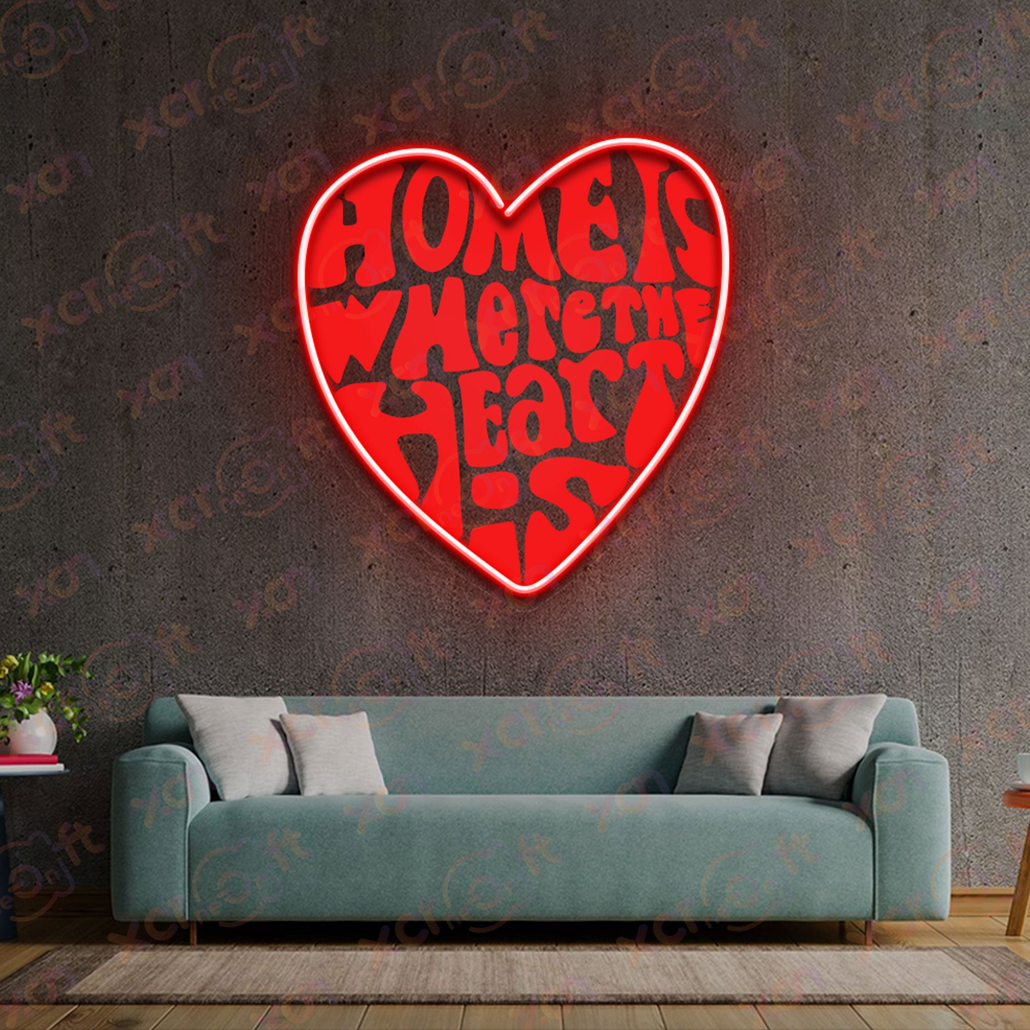 Home Is Where The Heart Is Neon Signs Art