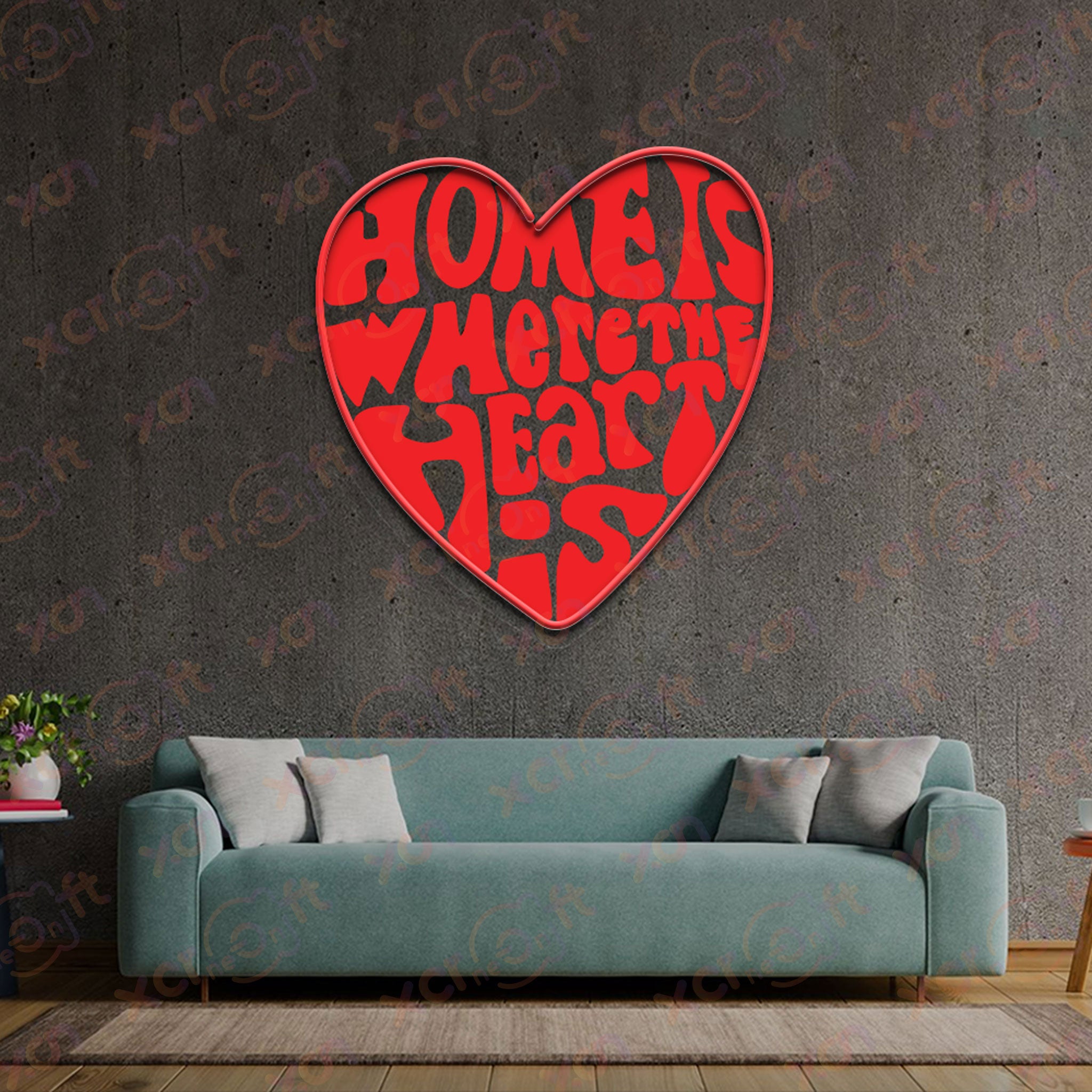 Home Is Where The Heart Is Neon Signs Art