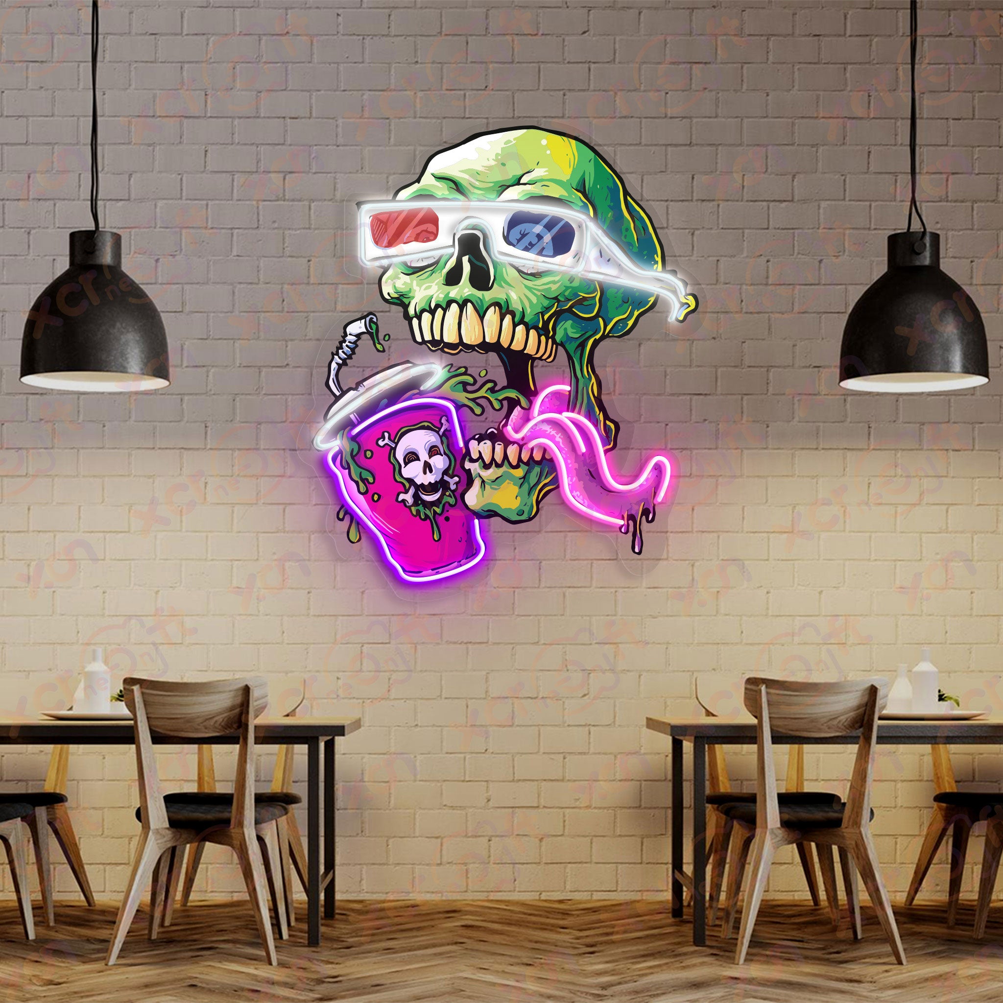 Cybernetic Brain Character Durable Neon Light