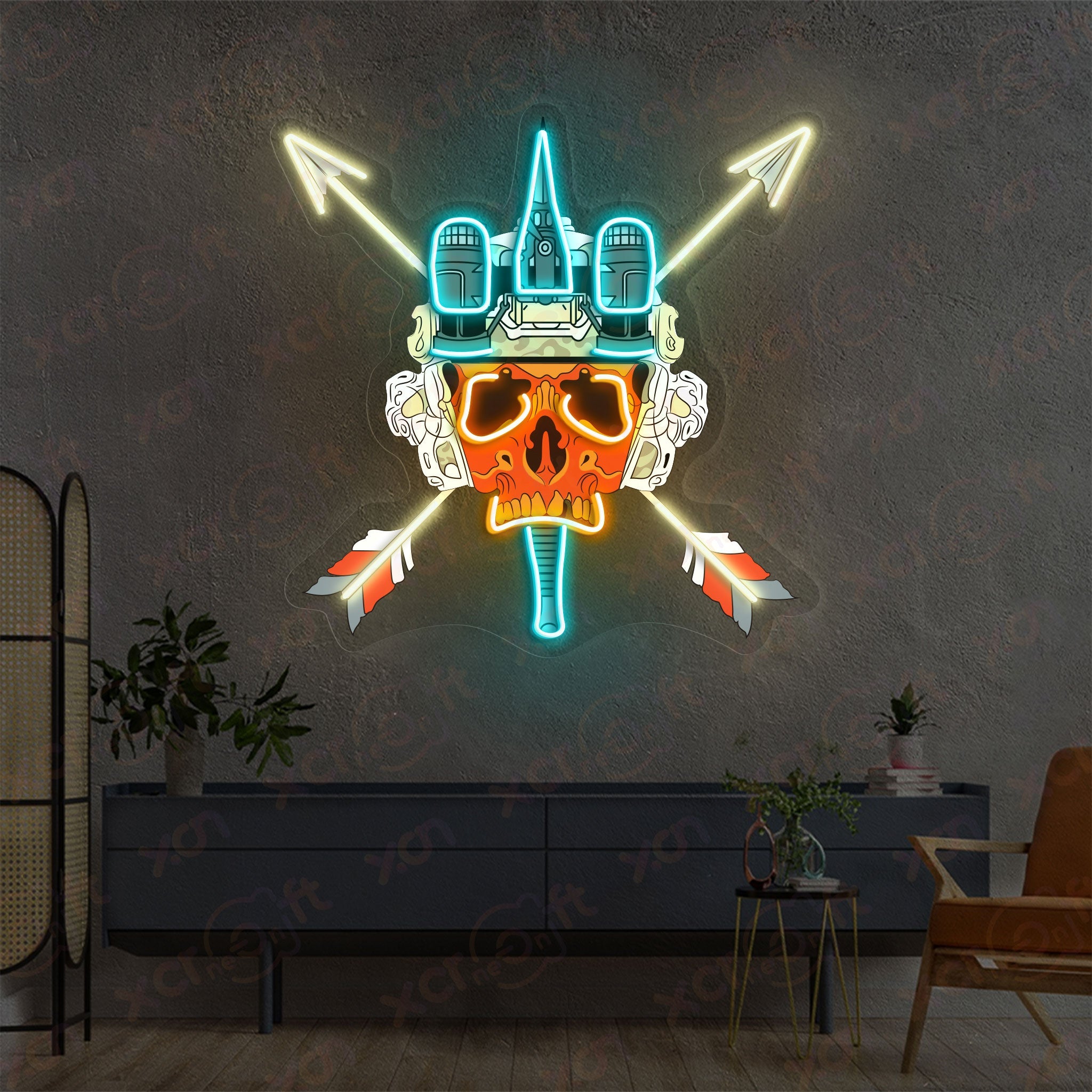 Soldier Skull High-quality Neon Signs Decorations