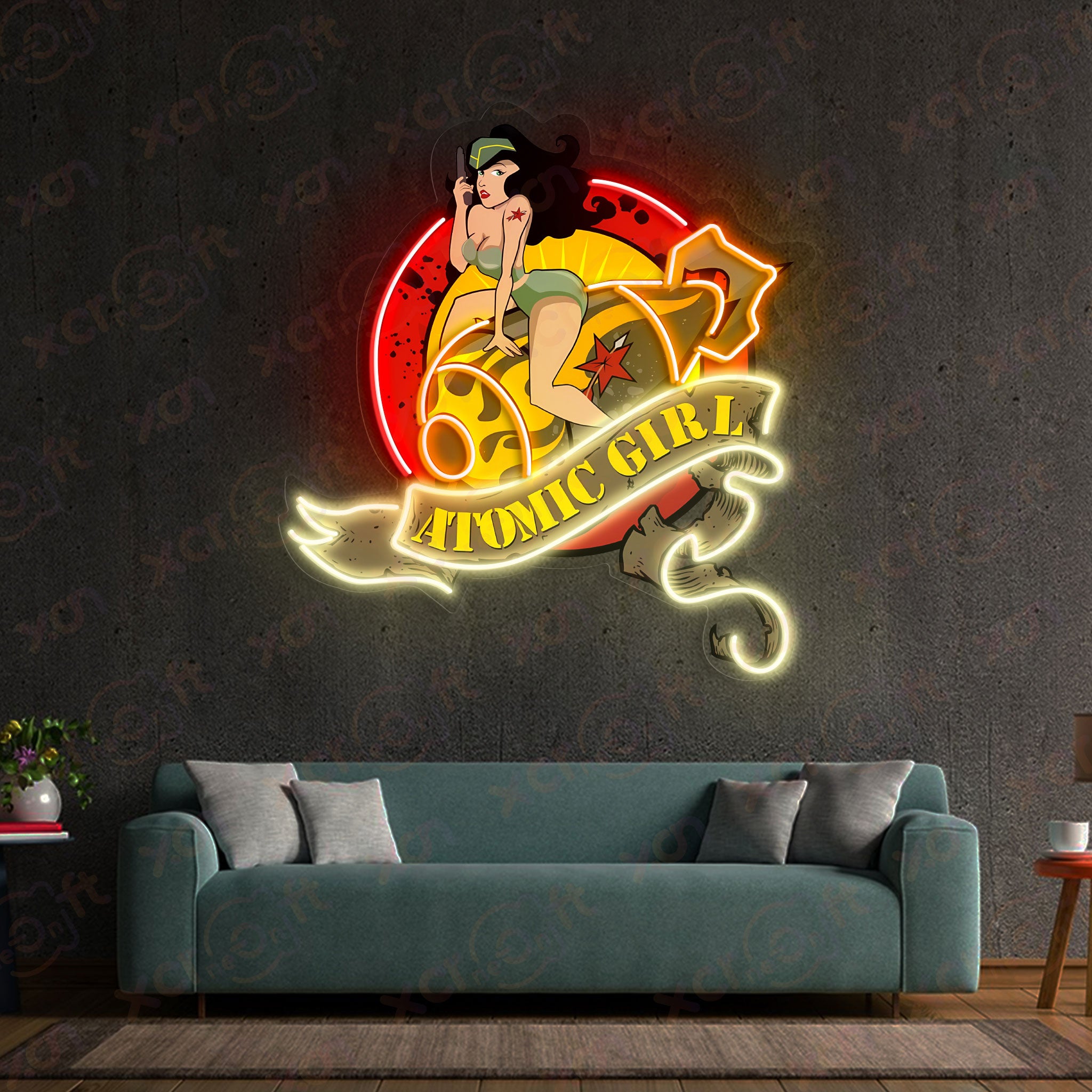 Atomic Girl LED Neon Light