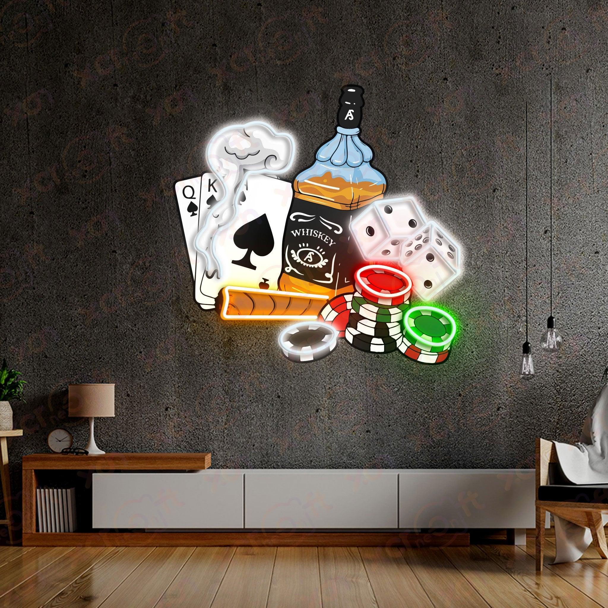 Playing Poker Custom LED Neon