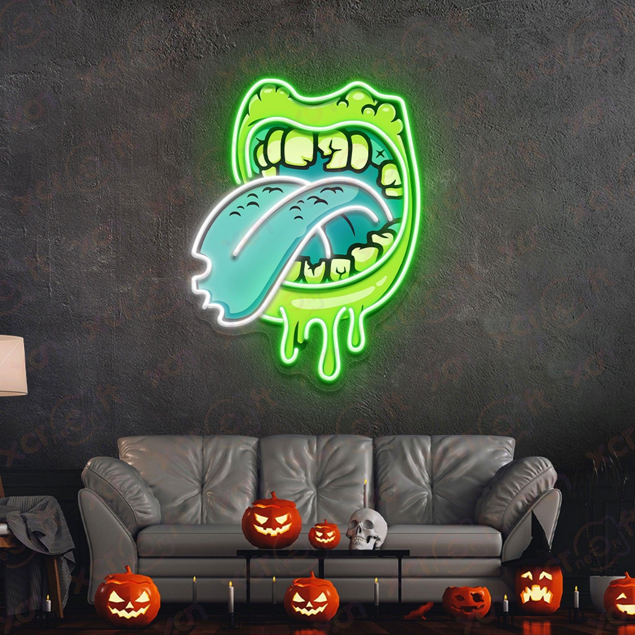 Slime Mouth Printed LED Neon Sign