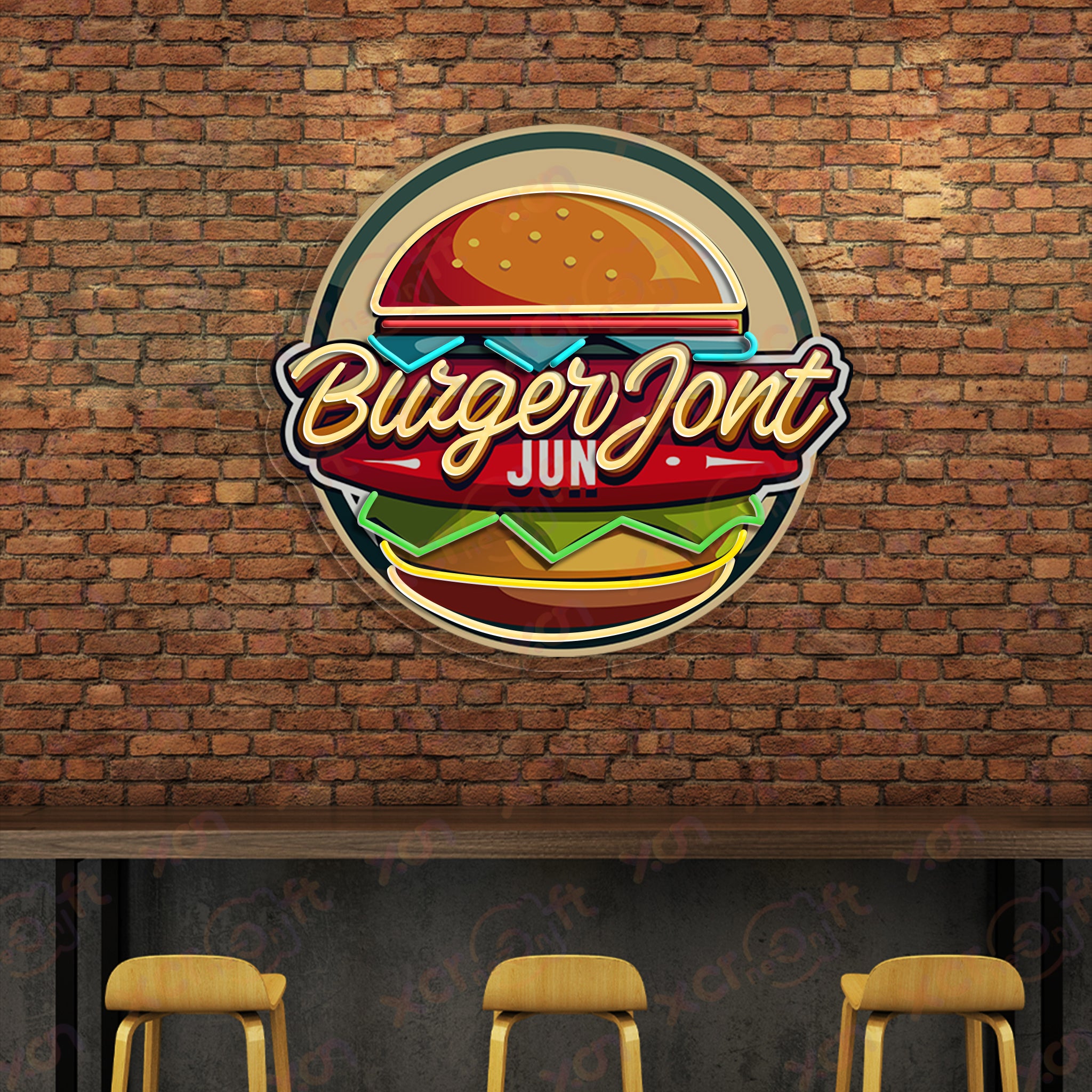 Burger House LED Neon Light Decor