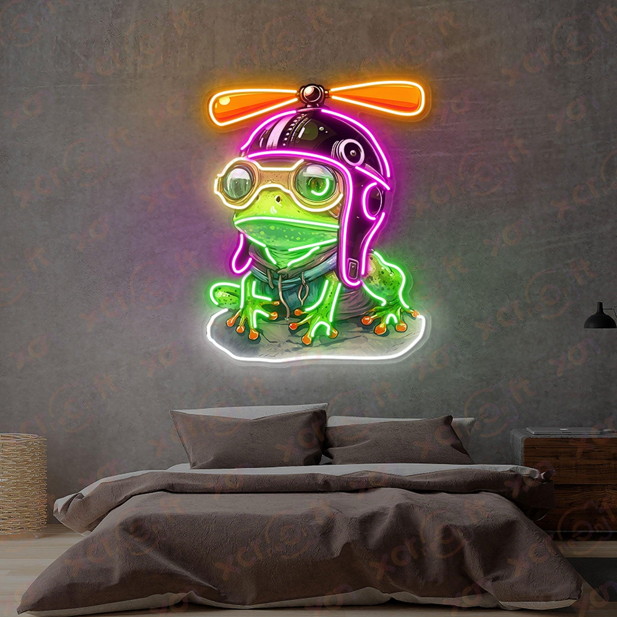 Frog does Pilot UV Printed Neon Sign