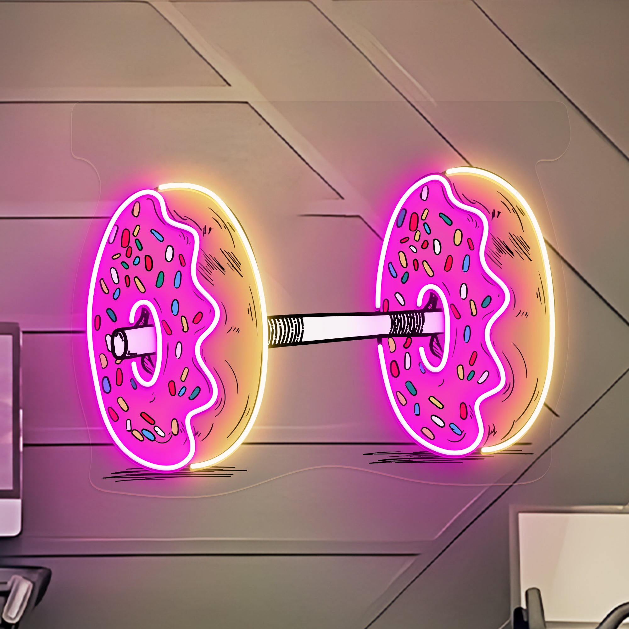 Custom Donutbell Printed Neon Signs Sports Decorations