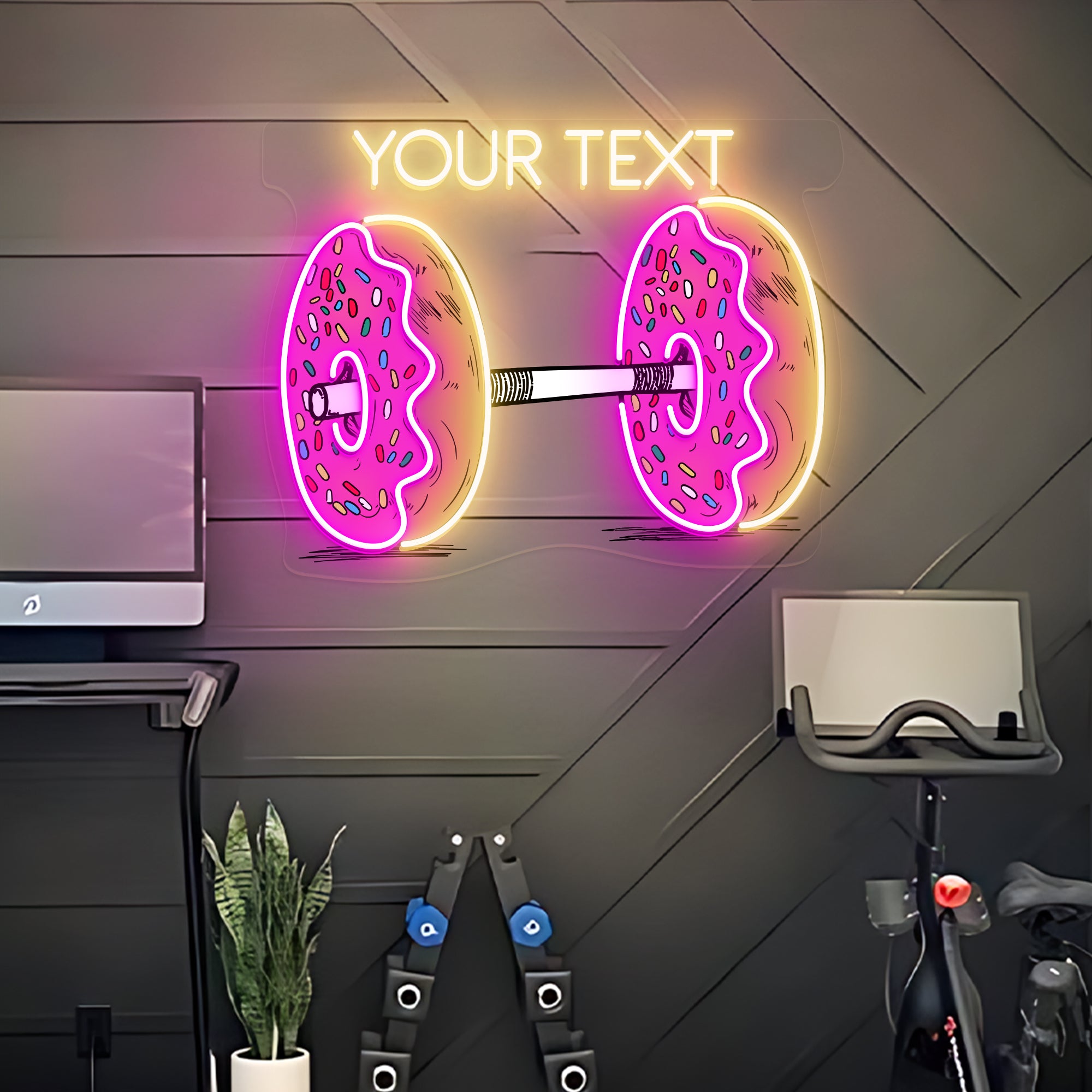 Custom Donutbell Printed Neon Signs Sports Decorations