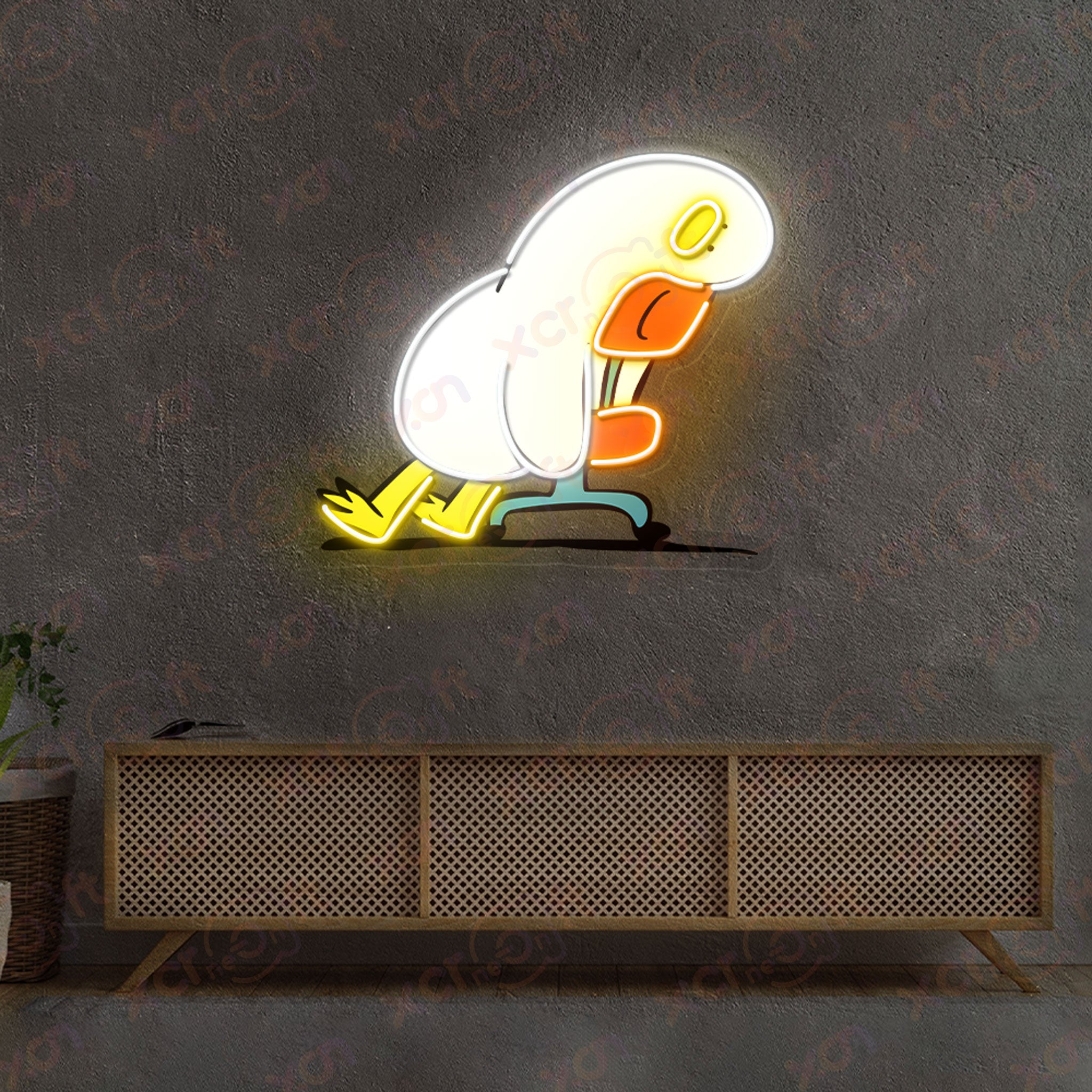 Lazy Goose UV Printed Neon Sign Funny Art