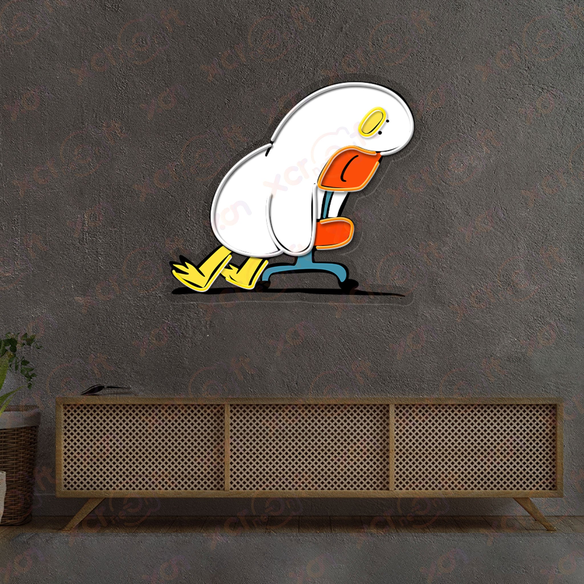 Lazy Goose UV Printed Neon Sign Funny Art
