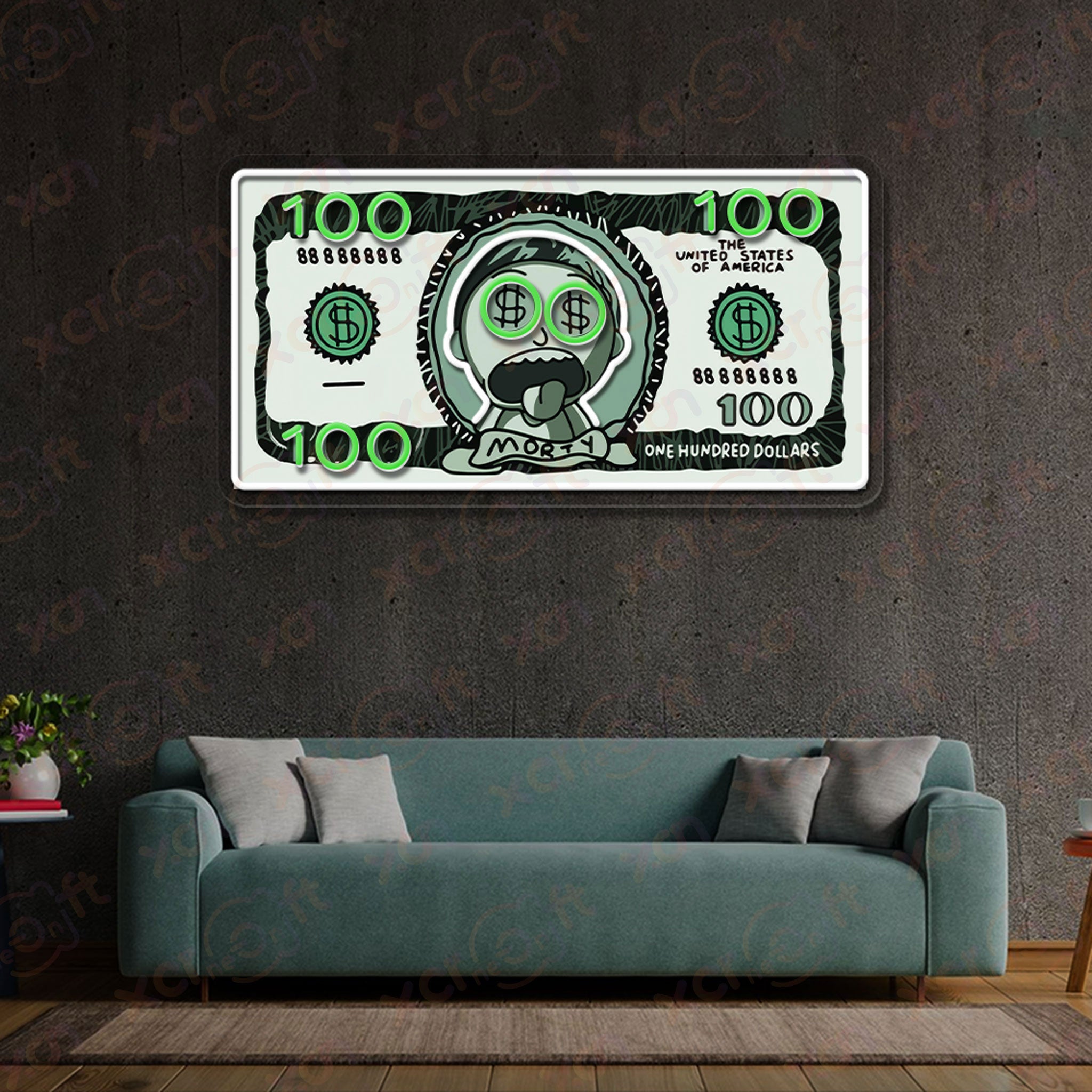 Dolar bill Neon Name Sign