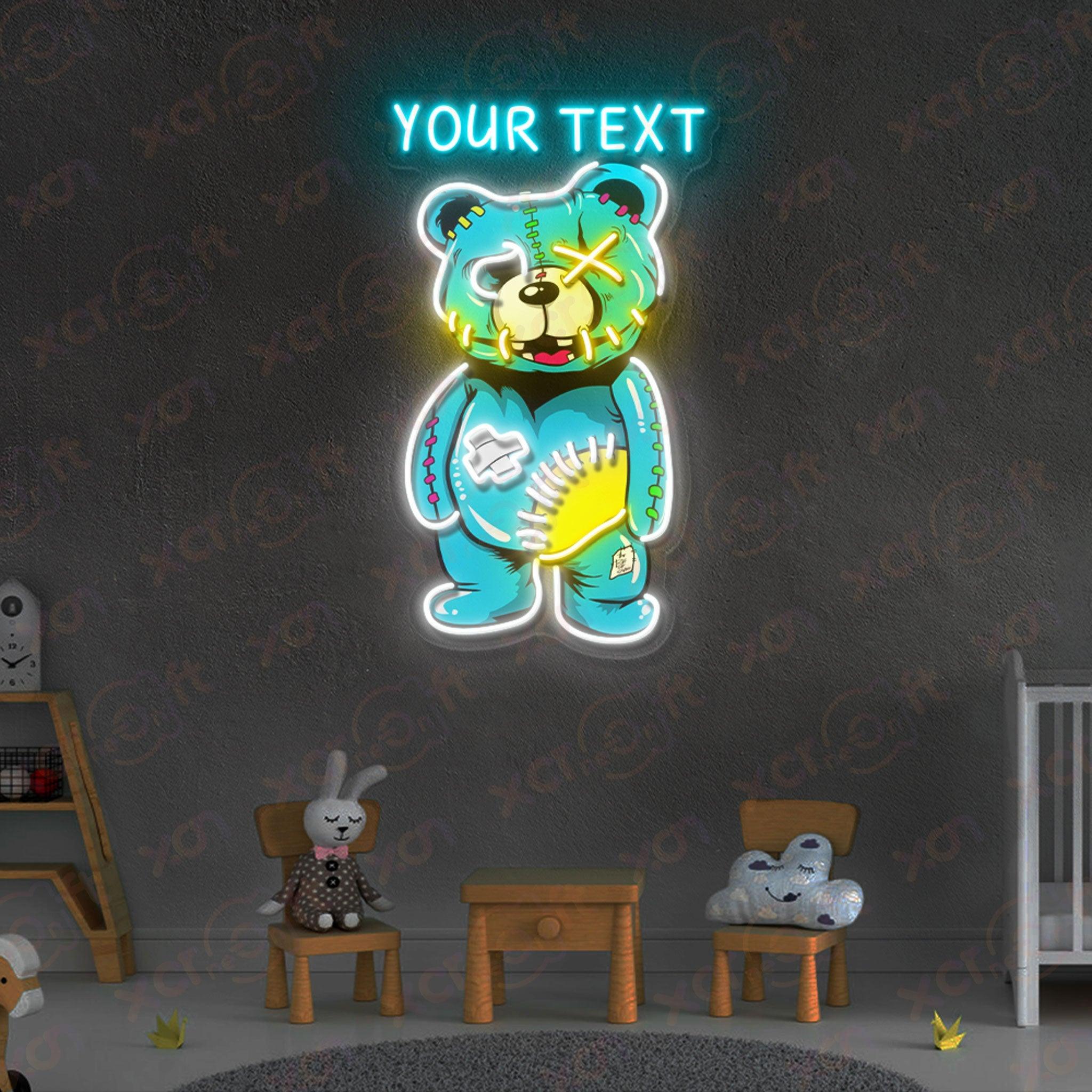 Evil Bear Art Neon Sign Wall Decorations