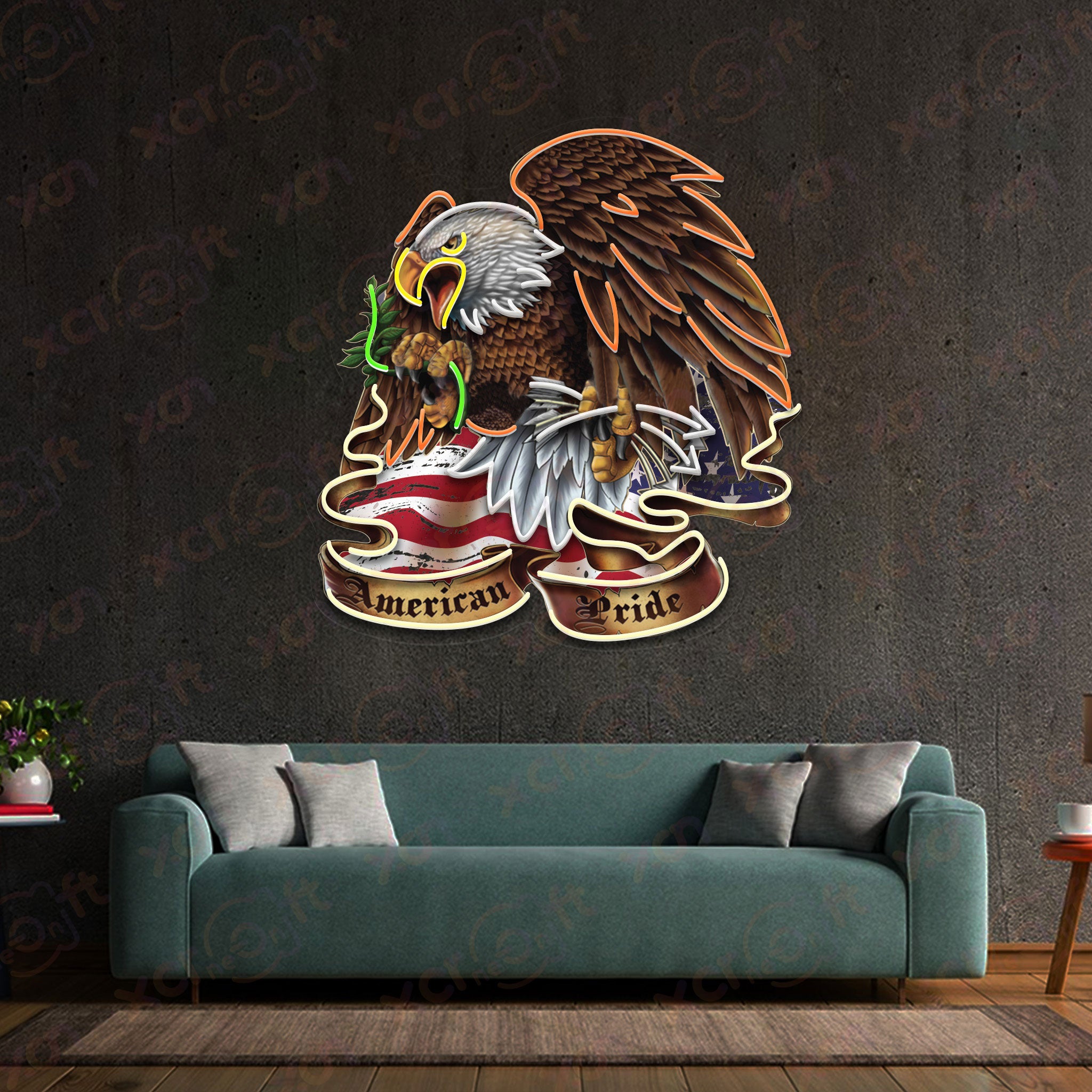 Eagle American Pride LED Neon Sign