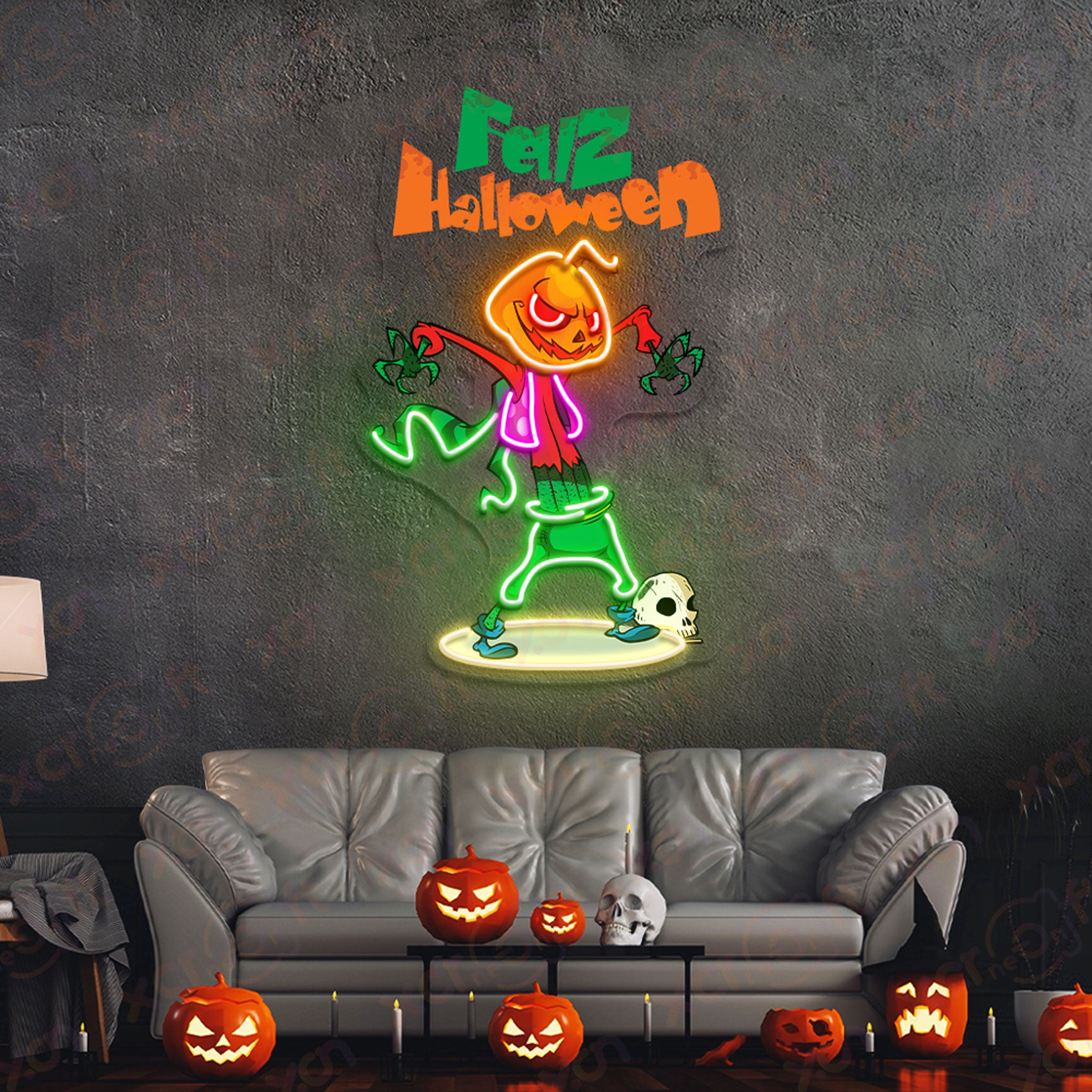 Mexico Halloween LED Neon Light Decor