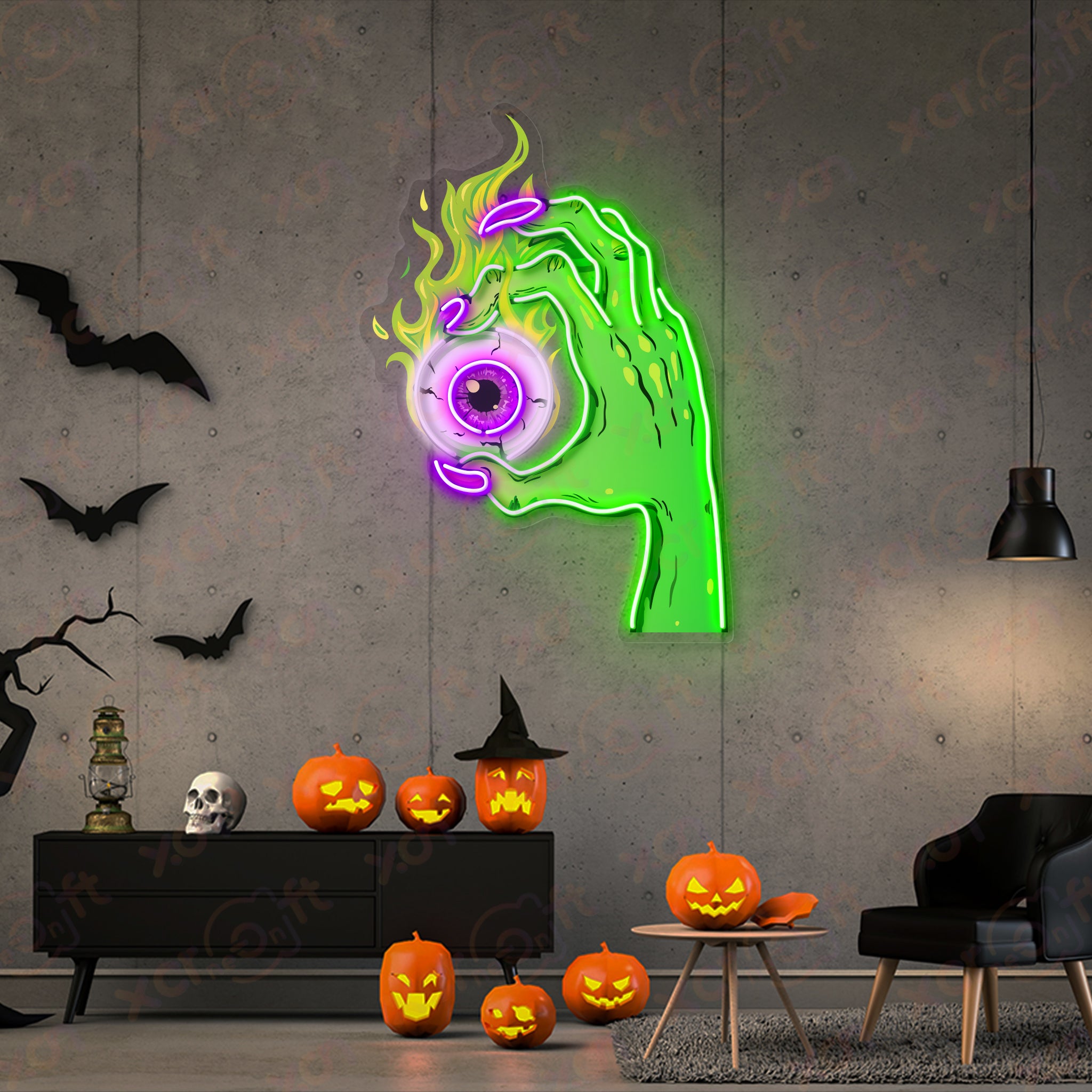 Fire Eye Halloween Color Neon