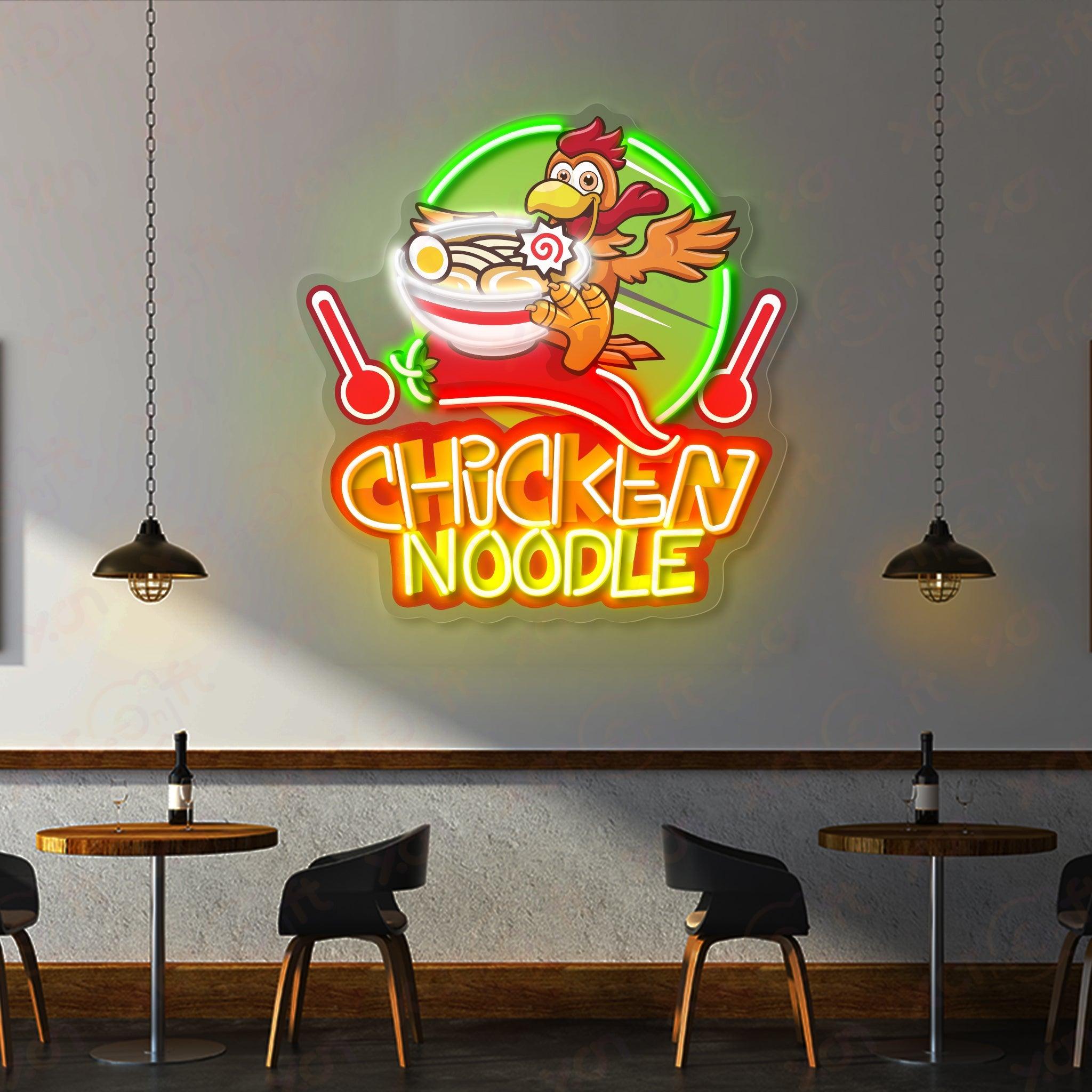 Hot Chicken Noddle UV Neon Light