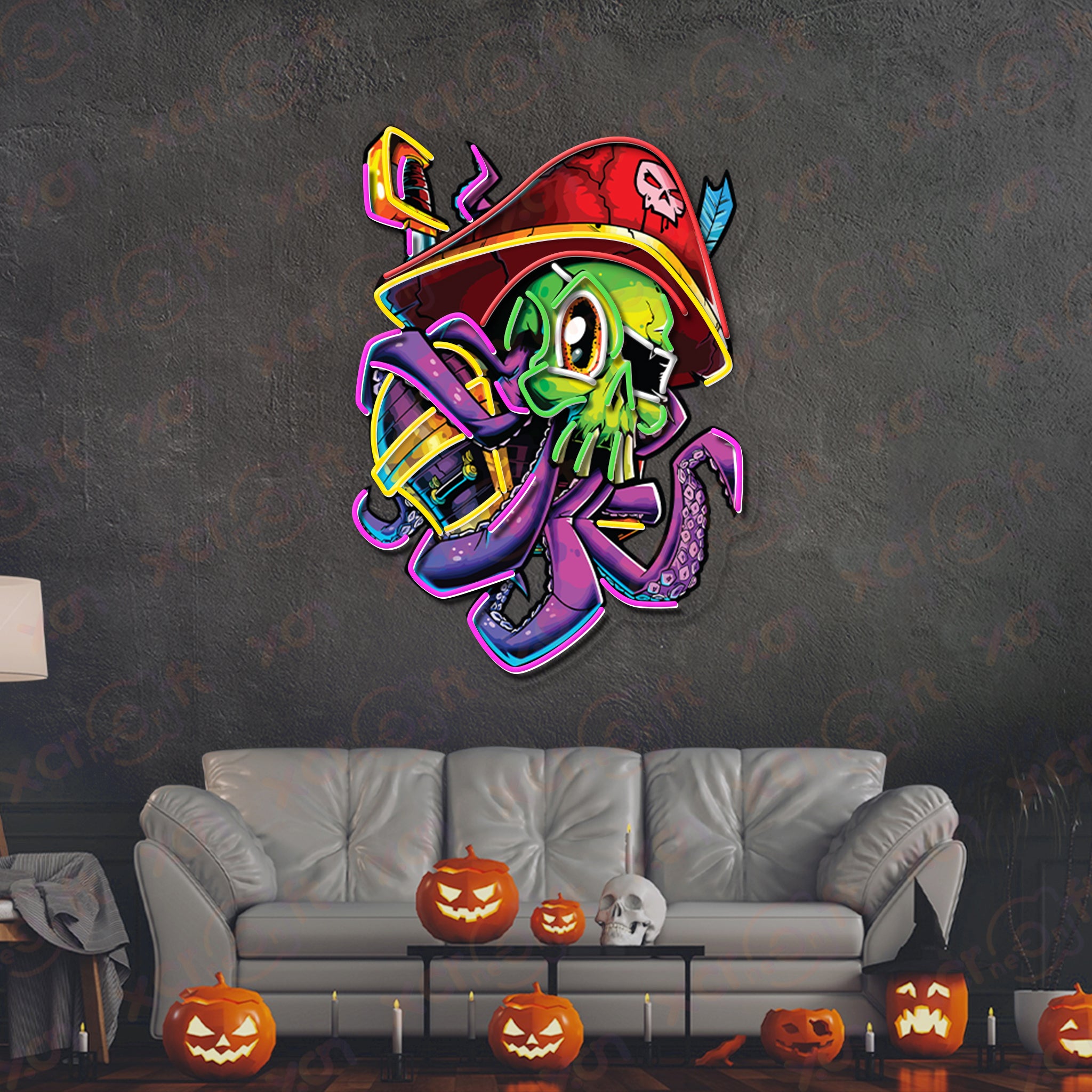 Halloween Pirate LED Neon Light