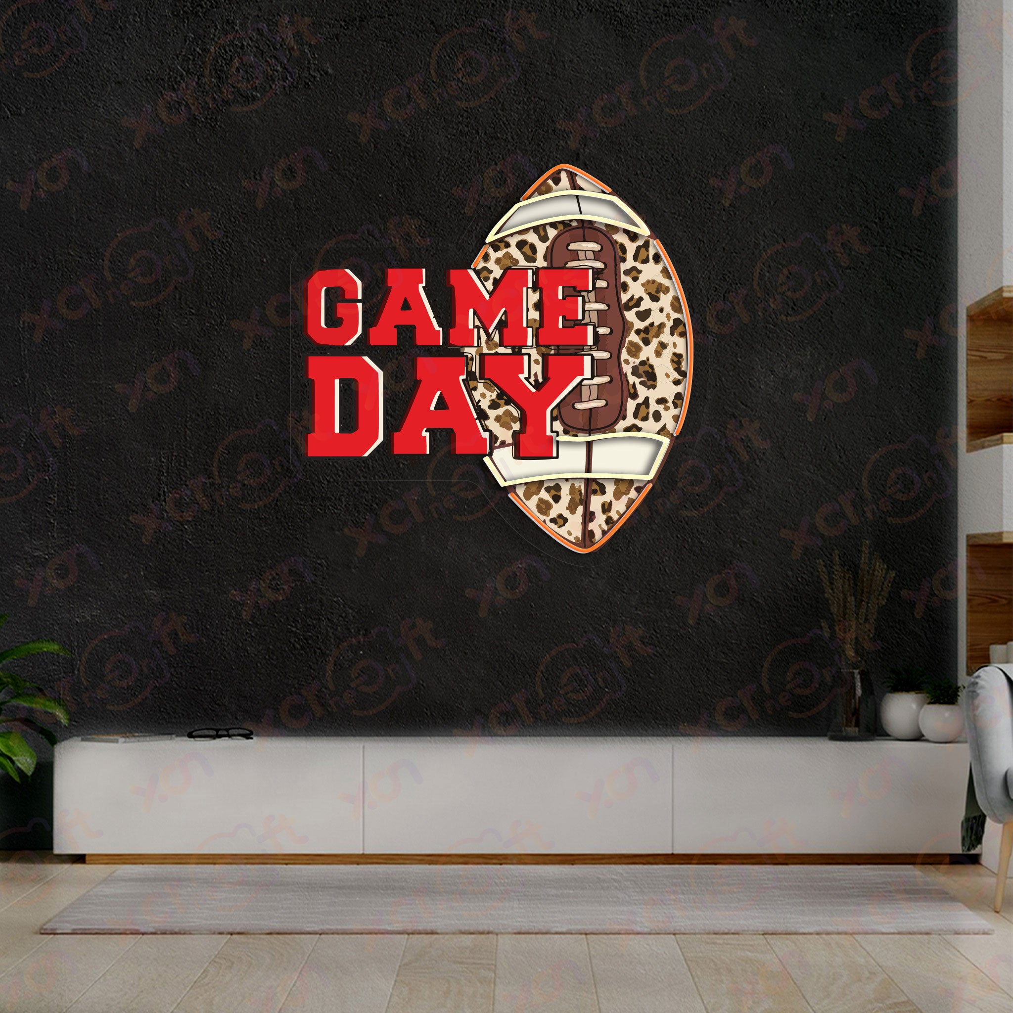 Game day UV Printed Neon Signs Sporting Vibe