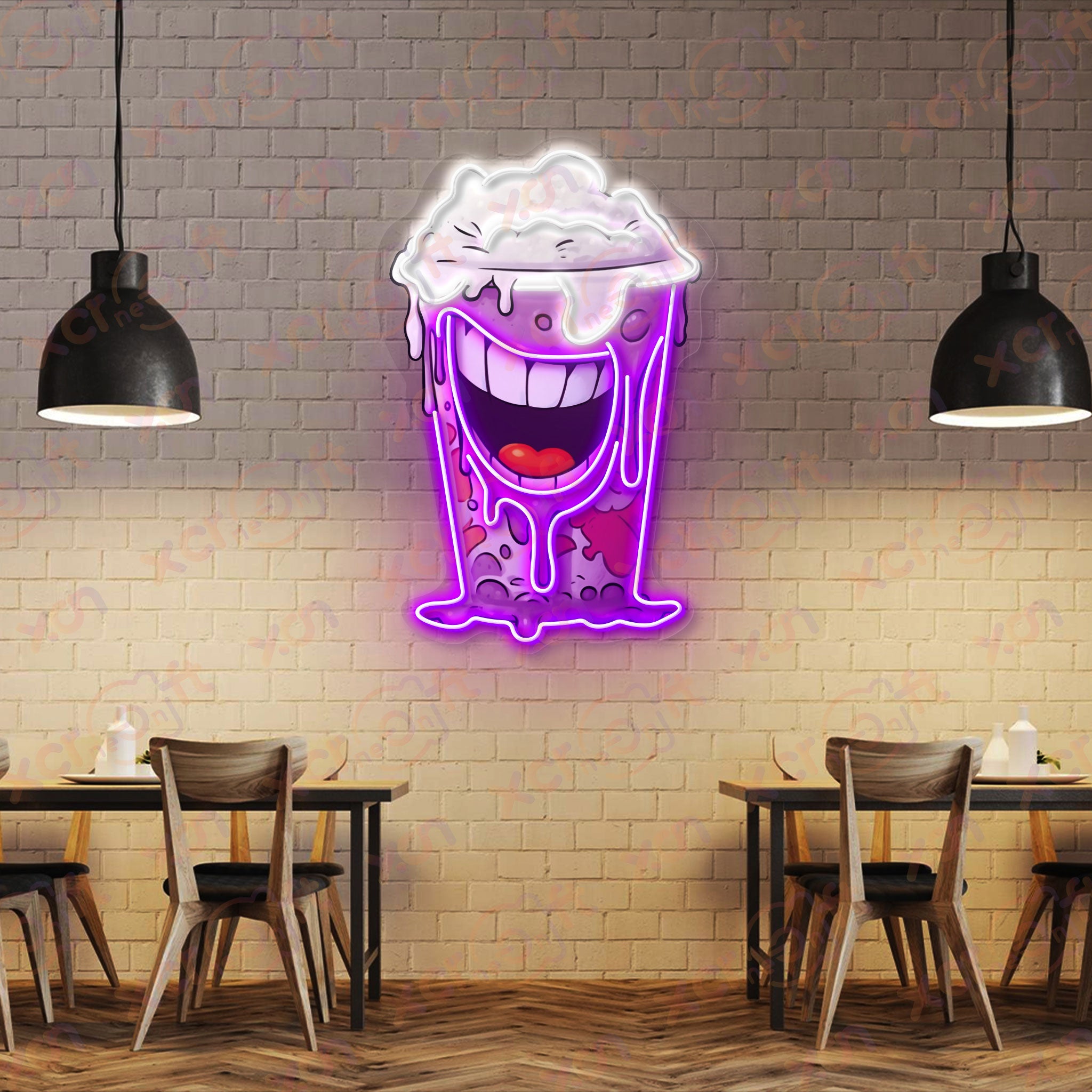 Milk Shake Neon Light Holloween Decoration