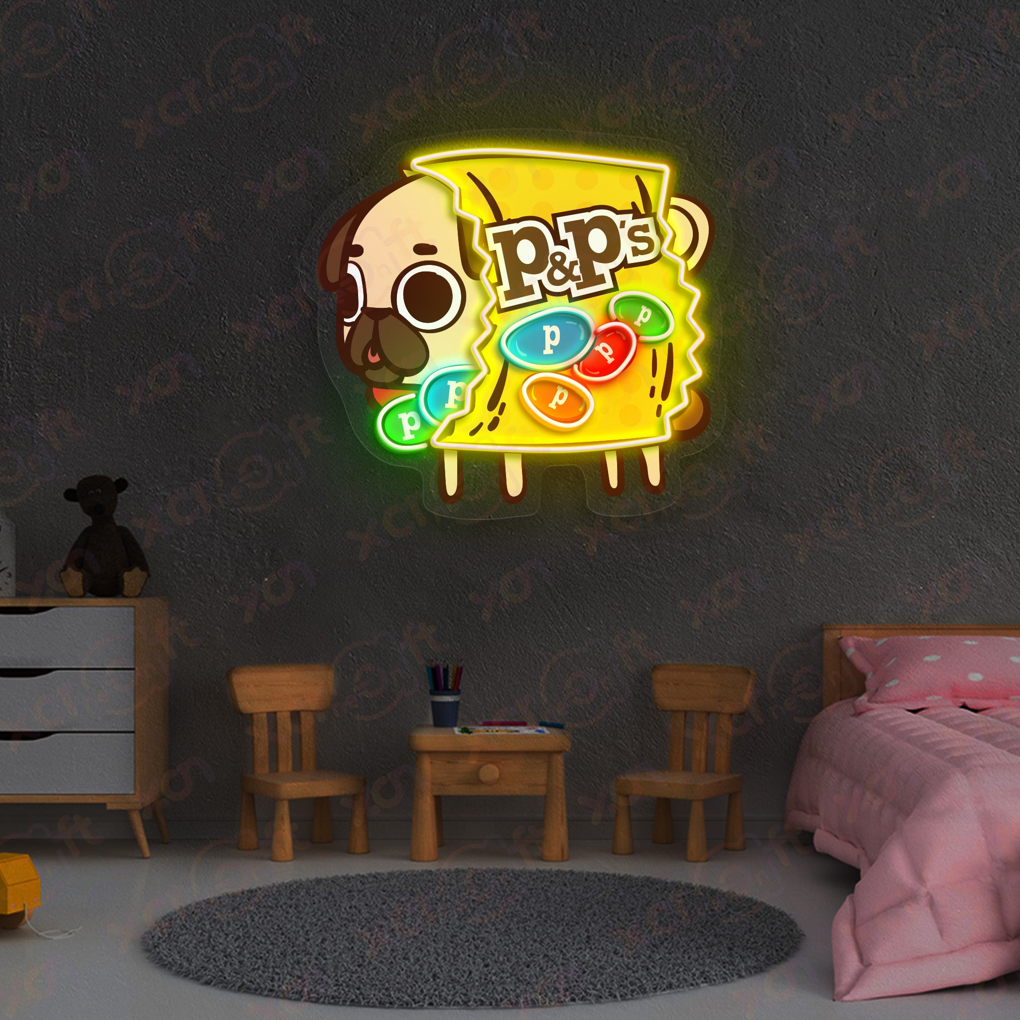 Funny Candy Dog High-quality Neon Sign Kids Room
