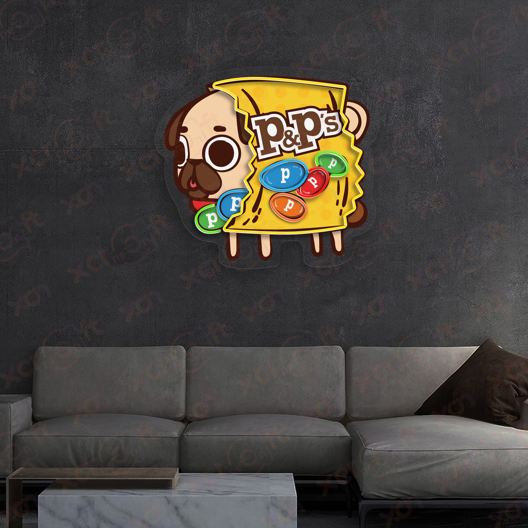 Funny Candy Dog High-quality Neon Sign Kids Room